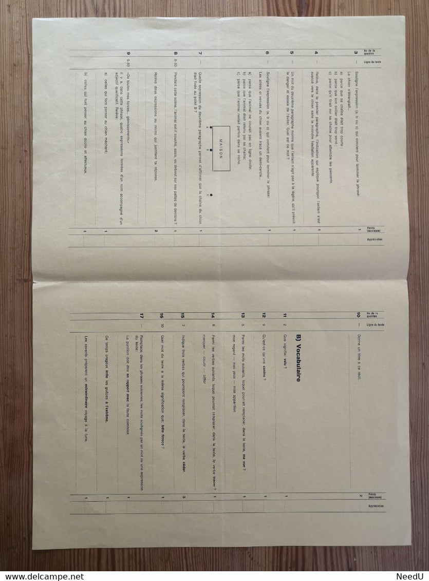 Examen D'admission En Classe Supérieure - 9 Mars 1967- Lecture Expliquée - Diploma's En Schoolrapporten
