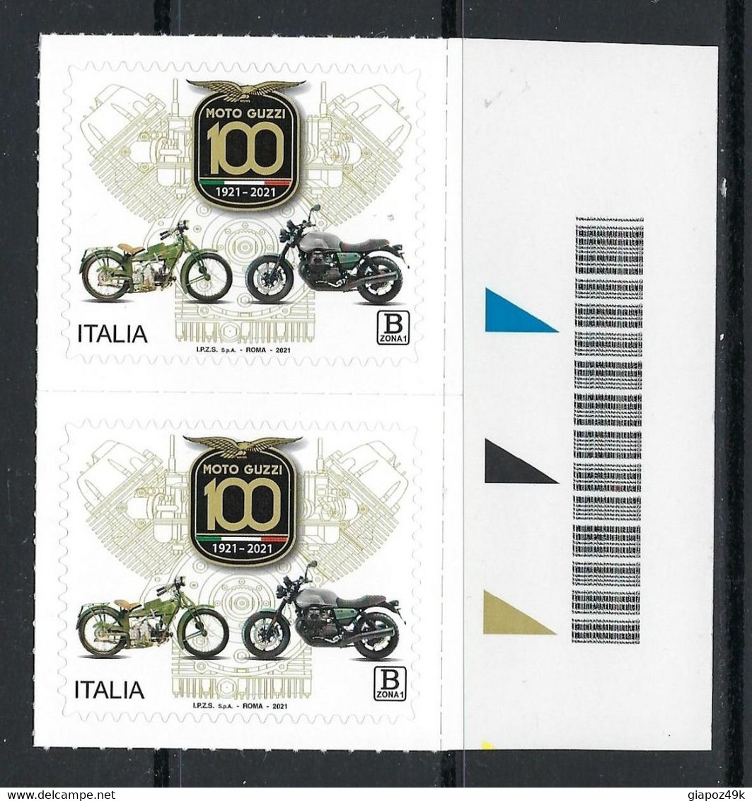 2021 ITALIA ⭐ 100° Moto GUZZI ⭐ Eccellenze Del Sistema Produttivo Ed Economico - COPPIA Adesivi - 2011-20: Ungebraucht