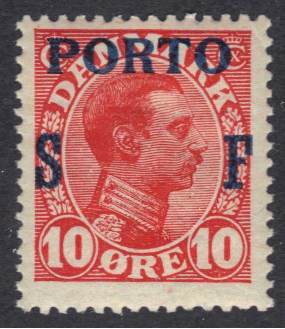 1921-(MNH=**) Danimarca Servizio S.1v.10o Rosso "Cristiano X"catalogo Unificato Euro 27 - Officials