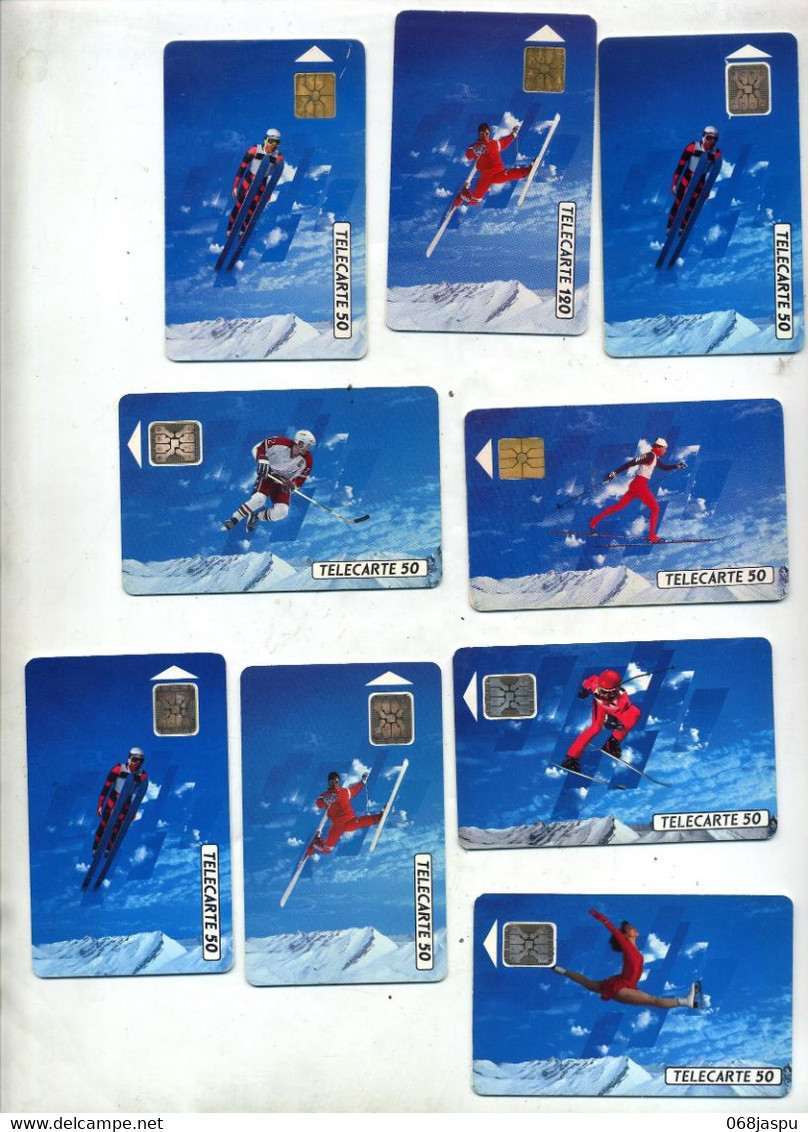 Lot 9 Carte Jeu Olympique Ski Patinage - Jeux Olympiques