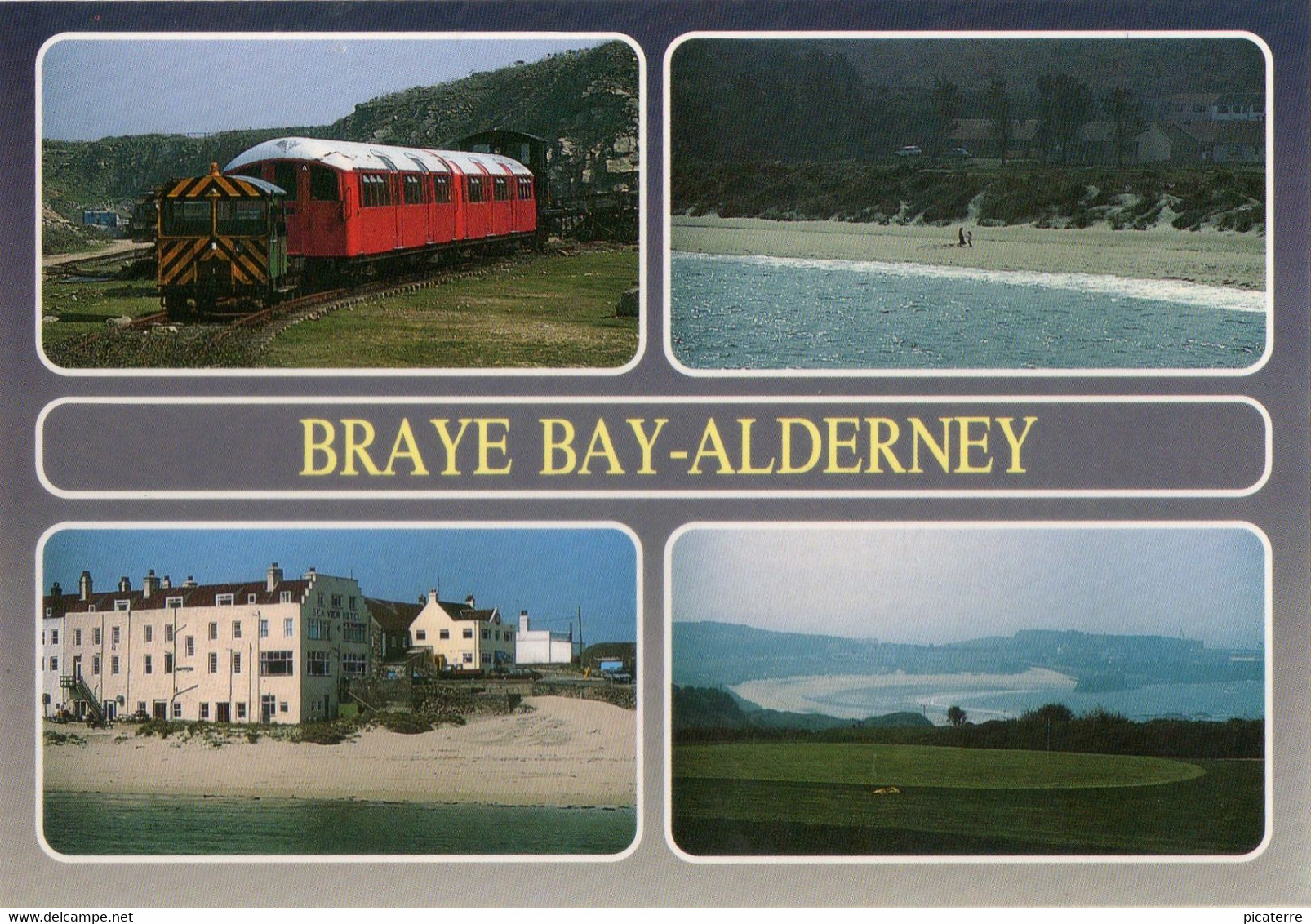 Braye Bay- Alderney -1990s, With Views Of Sea View Hotel, Alderney Railway Etc. (A & J-A2) -ile Aurigny - Alderney