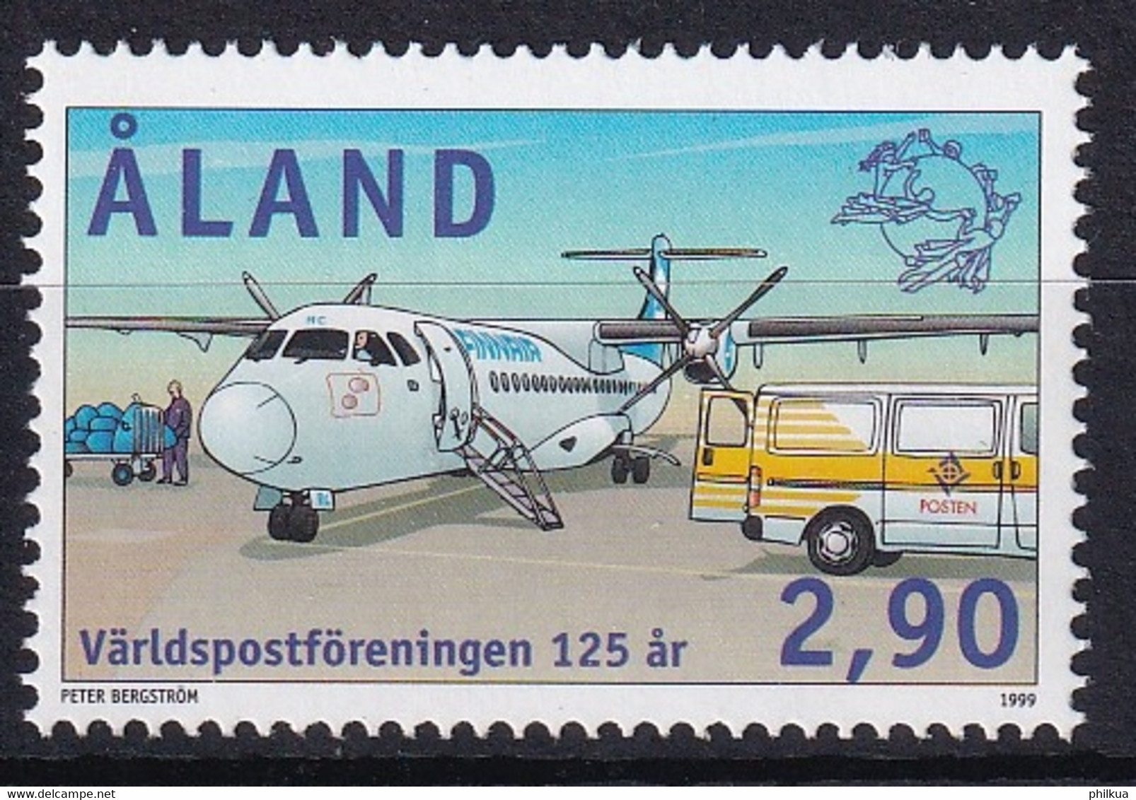 MiNr. 161 Finnland Alandinseln1999, 25. Sept. 125 Jahre Weltpostverein (UPU) Postfrisch/**/MNH - Aland