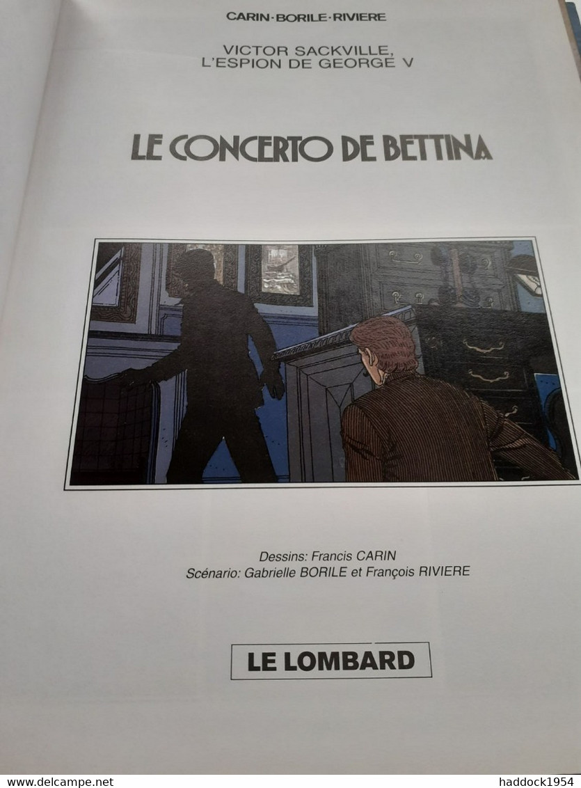 Le Concerto De Bettina CARIN BORILE RIVIERE Le Lombard 1999 - Victor Sackville