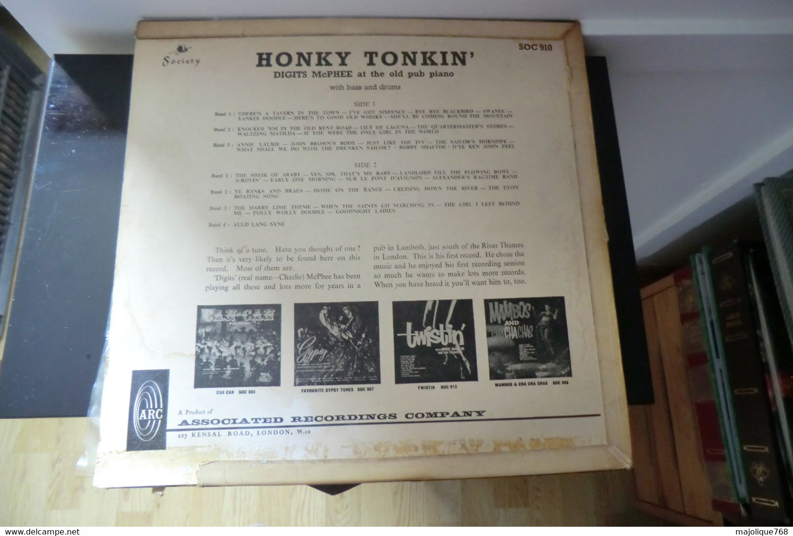 Disque De Honky Tonkin Digits McPhee At The Old Pub Piano - Society SOC 910 - UK 1963 - Jazz