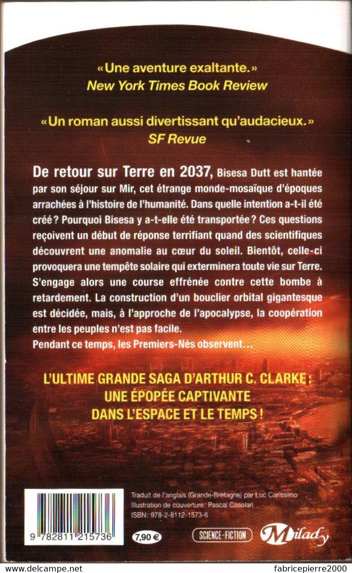 L'ODYSSEE DU TEMPS Tome 2 Tempête Solaire, Roman SF De Arthur C. CLARKE Et Stephen BAXTER, TBE - Bragelonne