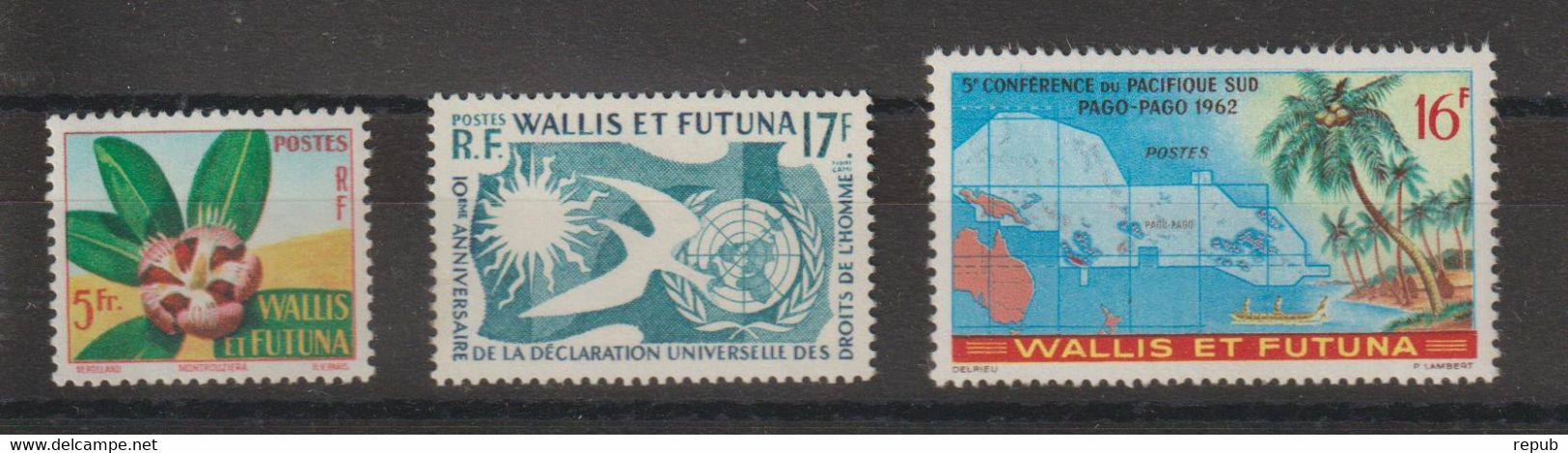 Wallis Et Futuna 1958-62 Divers 159-161 3 Val * Charnière MH - Ongebruikt
