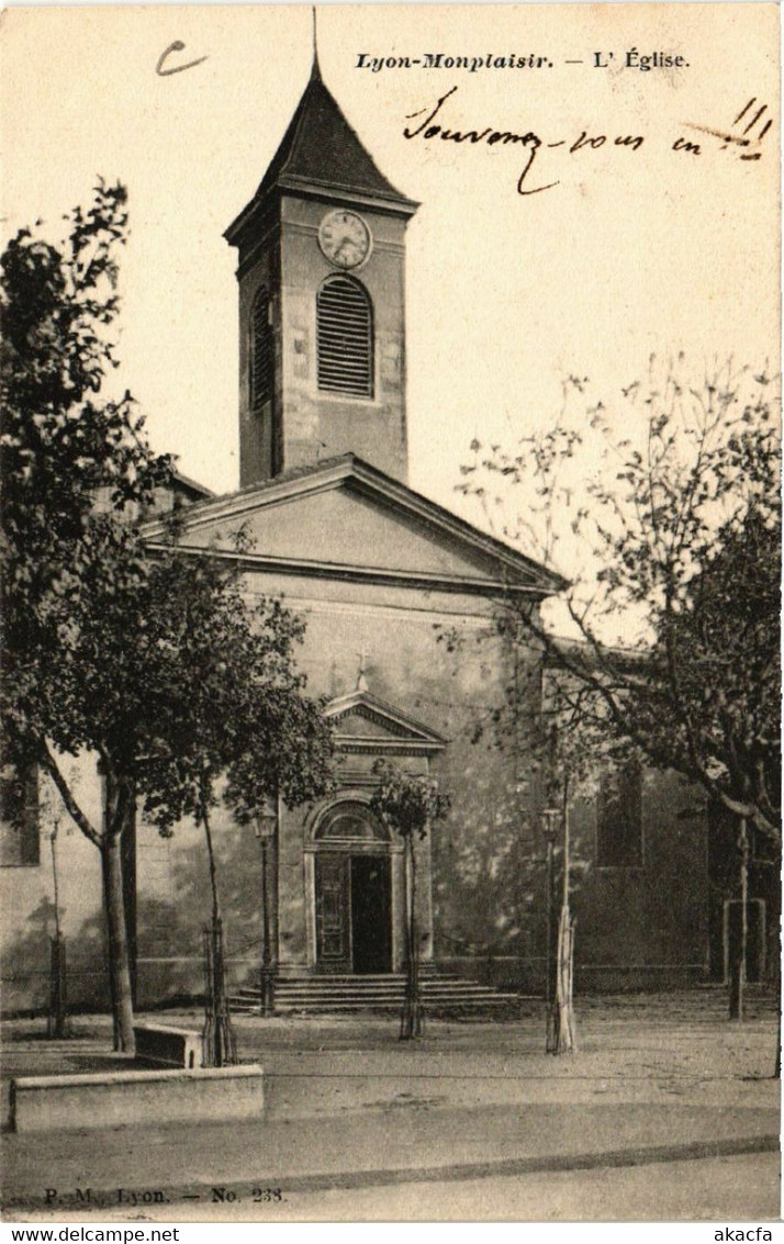 CPA AK LYON MONPLAISIR. L'Église (443189) - Lyon 8