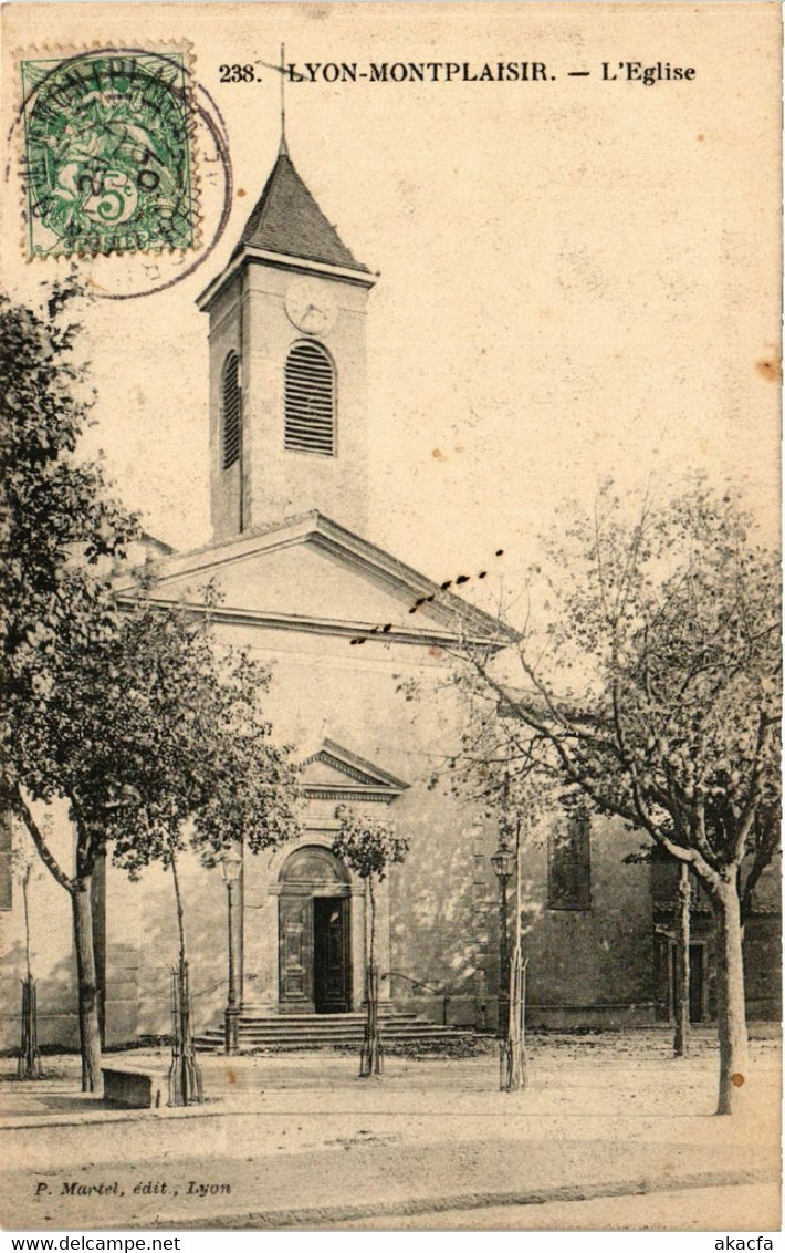 CPA AK LYON MONPLAISIR. L'Église (443193) - Lyon 8