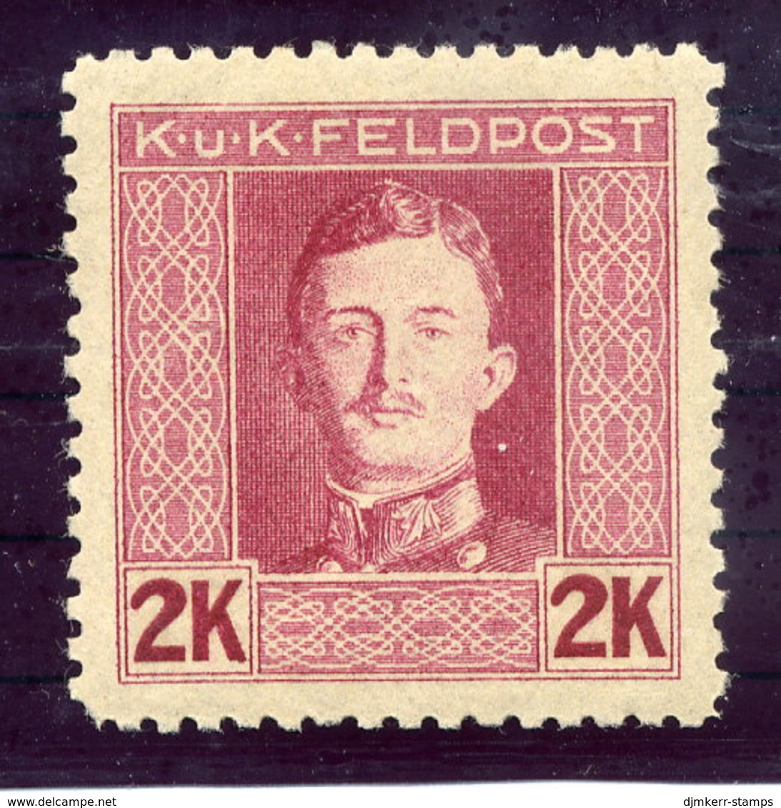 AUSTRIAN MILITARY POST 1917 Karl I   2 Kr. Perforated 11½ LHM / *.  Michel/ANK 69B - Ungebraucht