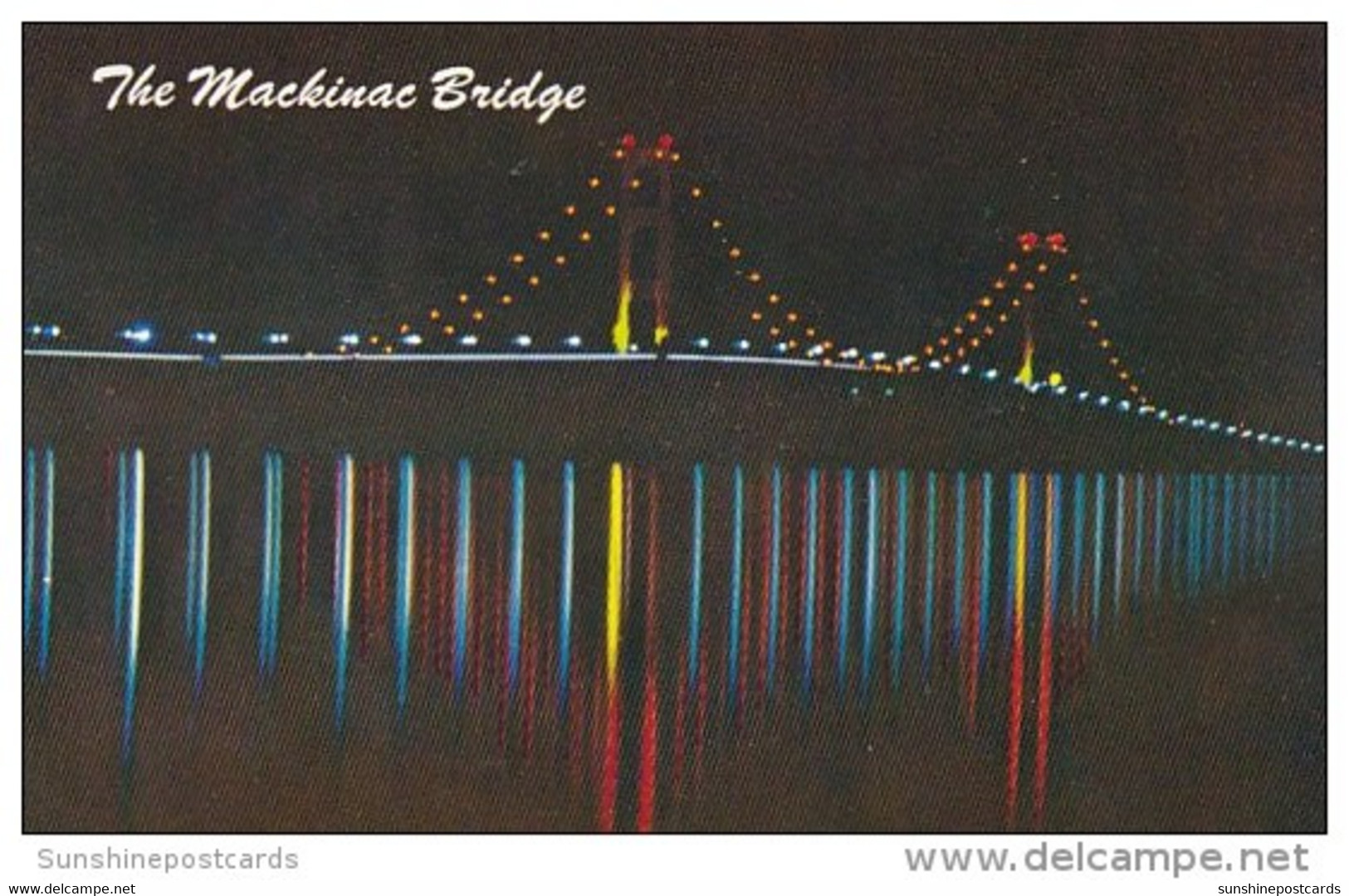 Sparkling Lights Of The Mackinac Bridge Cast A Gay Reflection For Night Viewers Minneapolis Minnesota - Minneapolis