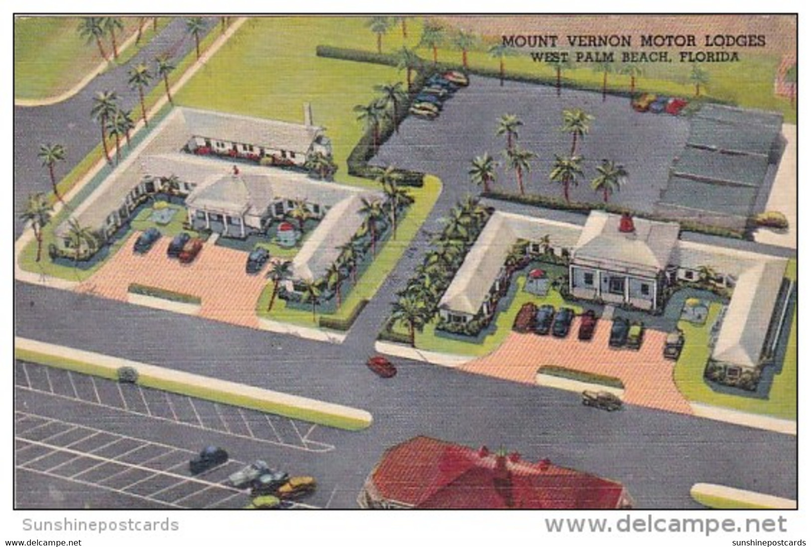 Mount Vernon Motor Lodges West Palm Beach Florida Curteich - West Palm Beach