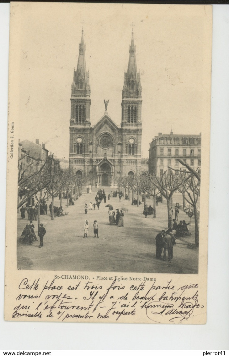 SAINT CHAMOND - Place Et Eglise Notre Dame - Saint Chamond