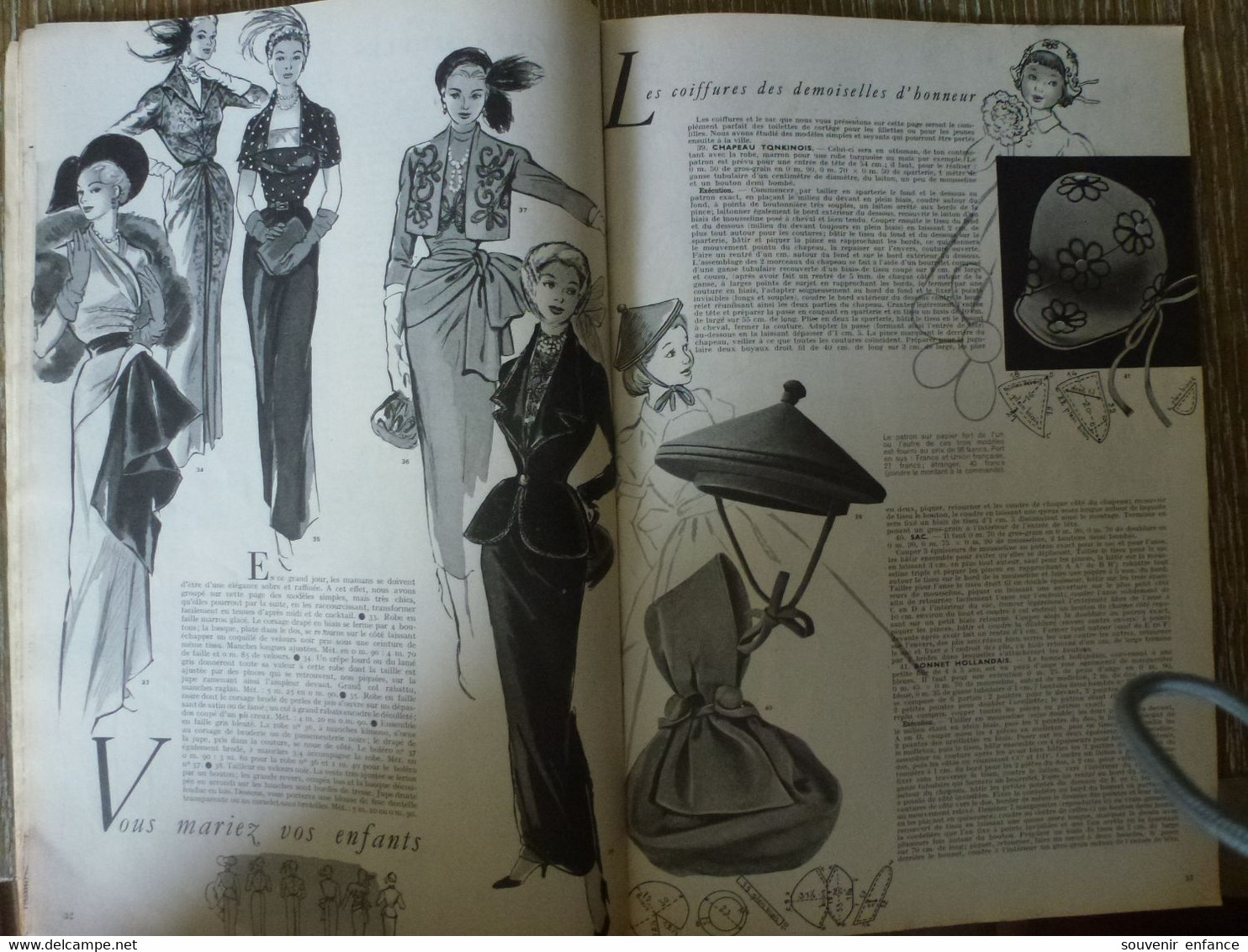 Modes Et Travaux Janvier 1951 Plus Janvier 1932 (manque Couverture)  Edouard Boucherit Vintage Patron Couture Haute - Moda