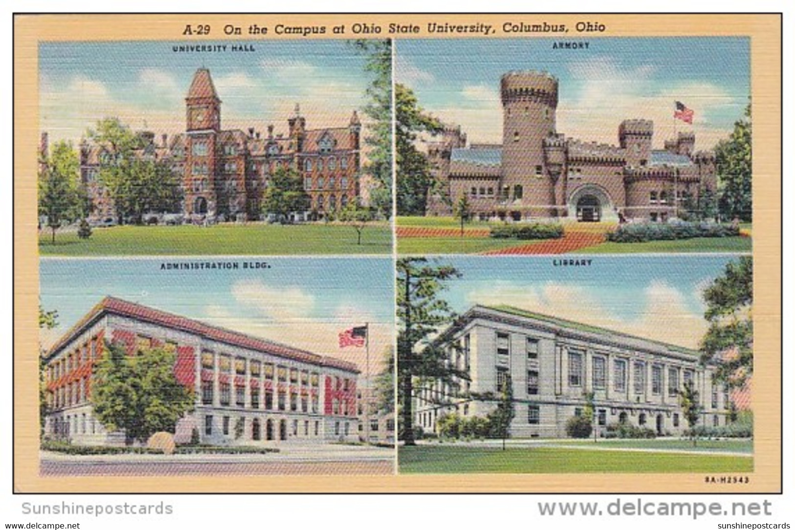 Ohio Columbus Multi View Ohio State University Curteich - Columbus