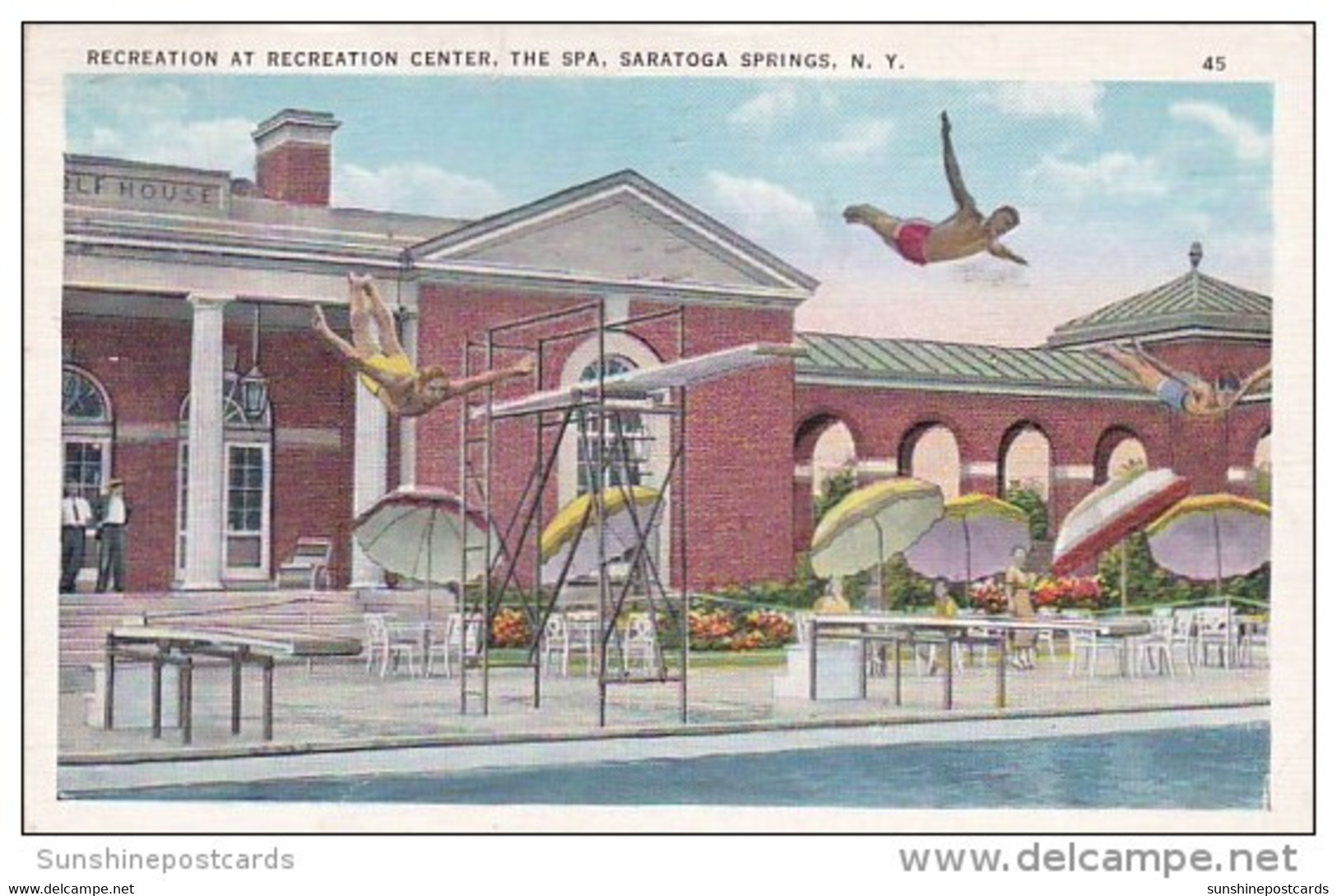 Recreation At Recreation Center The Spa Saratoga Springs New York 1937 - Saratoga Springs