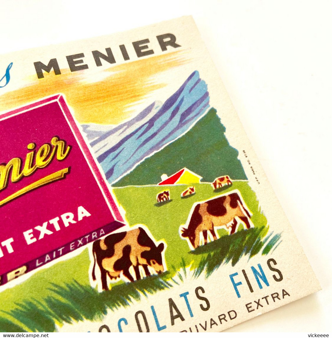 Chocolat Fins Meunier - Lait Extra - Buvard Ancien - Illustration A. Helbé - Cocoa & Chocolat