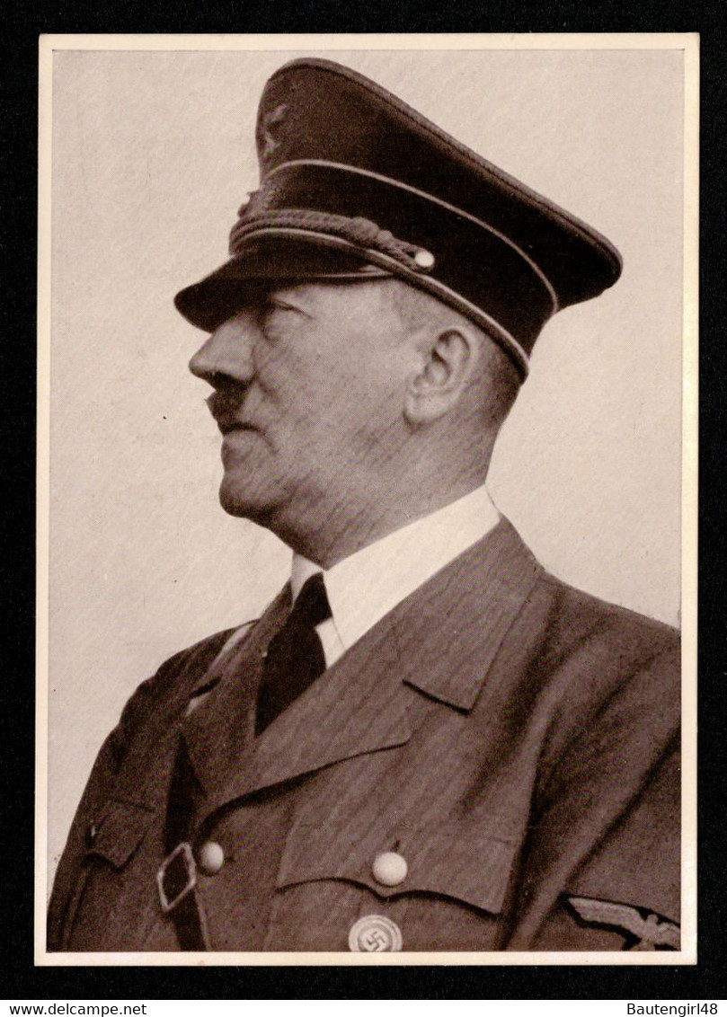 DR Postkarte "Männer Der Zeit" Nr. 124 - Der Führer Adolf Hitler Mit Messemarken Aus 1941 - Briefe U. Dokumente