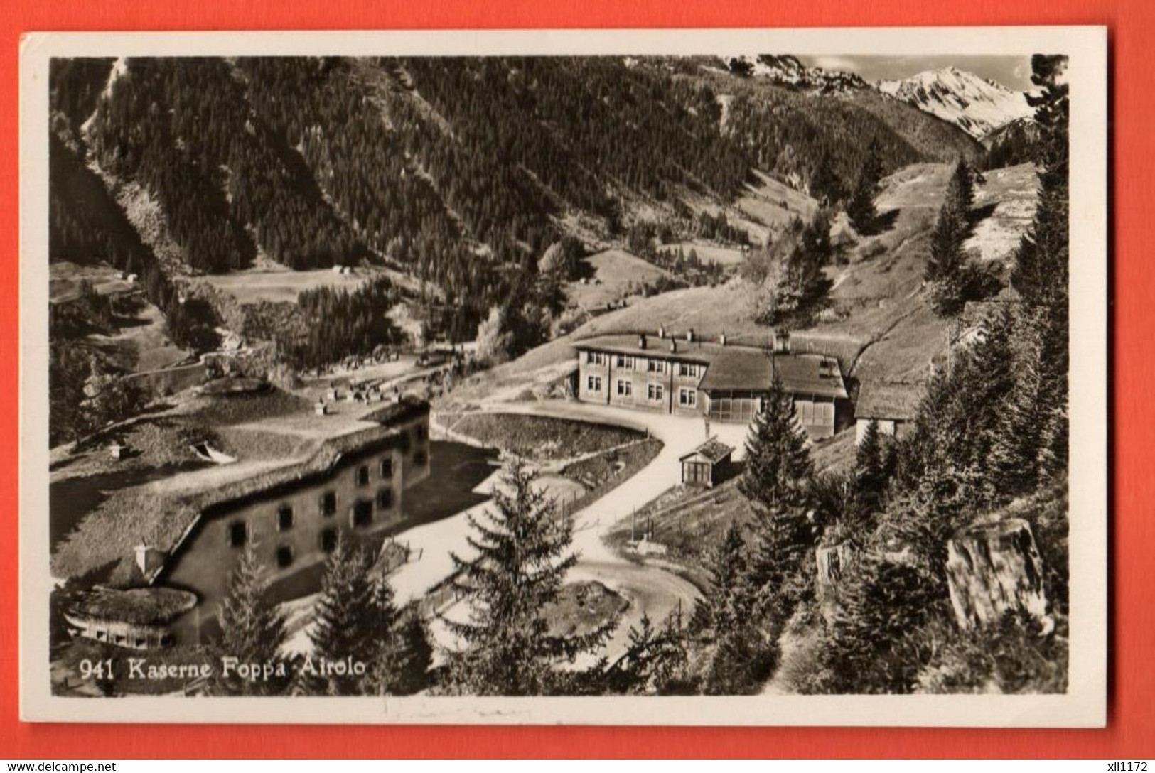 FN-13  Caserma Foppa Kaserne Airolo.  Feldpost . Borelli Airolo 941 - Airolo