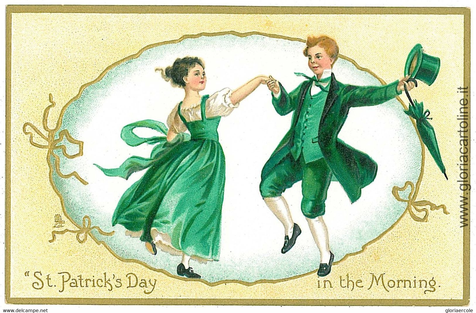 08064 -  VINTAGE POSTCARD --- ST. PATRICK'S DAY - EMBOSSED- TUCKS - Saint-Patrick