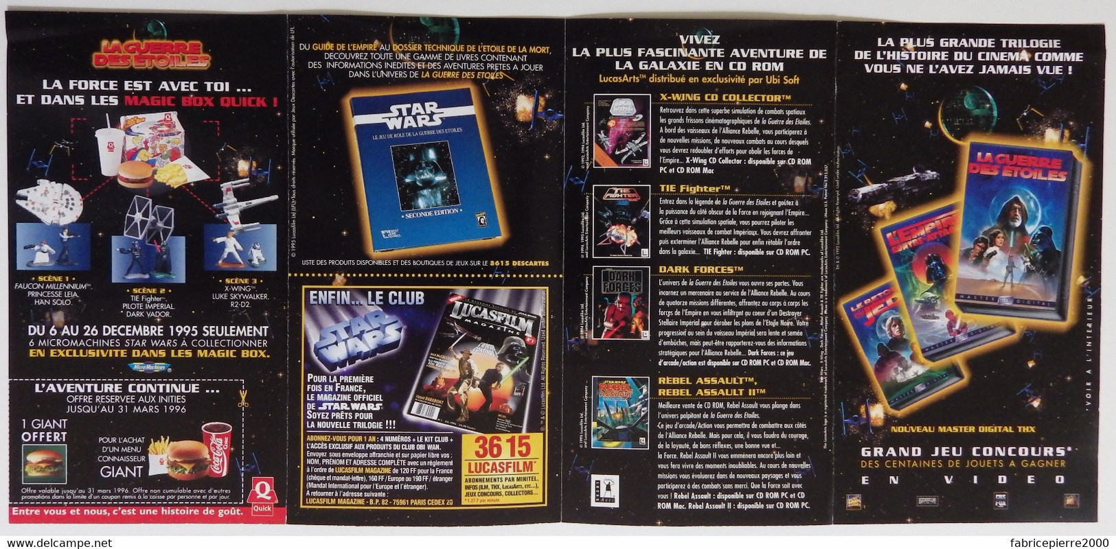 STAR WARS La Guerre des Etoiles 3 K7 remastérisées THX 1995 Un nouvel Espoir, L'Empire contre-attaque, Le Retour du Jedi