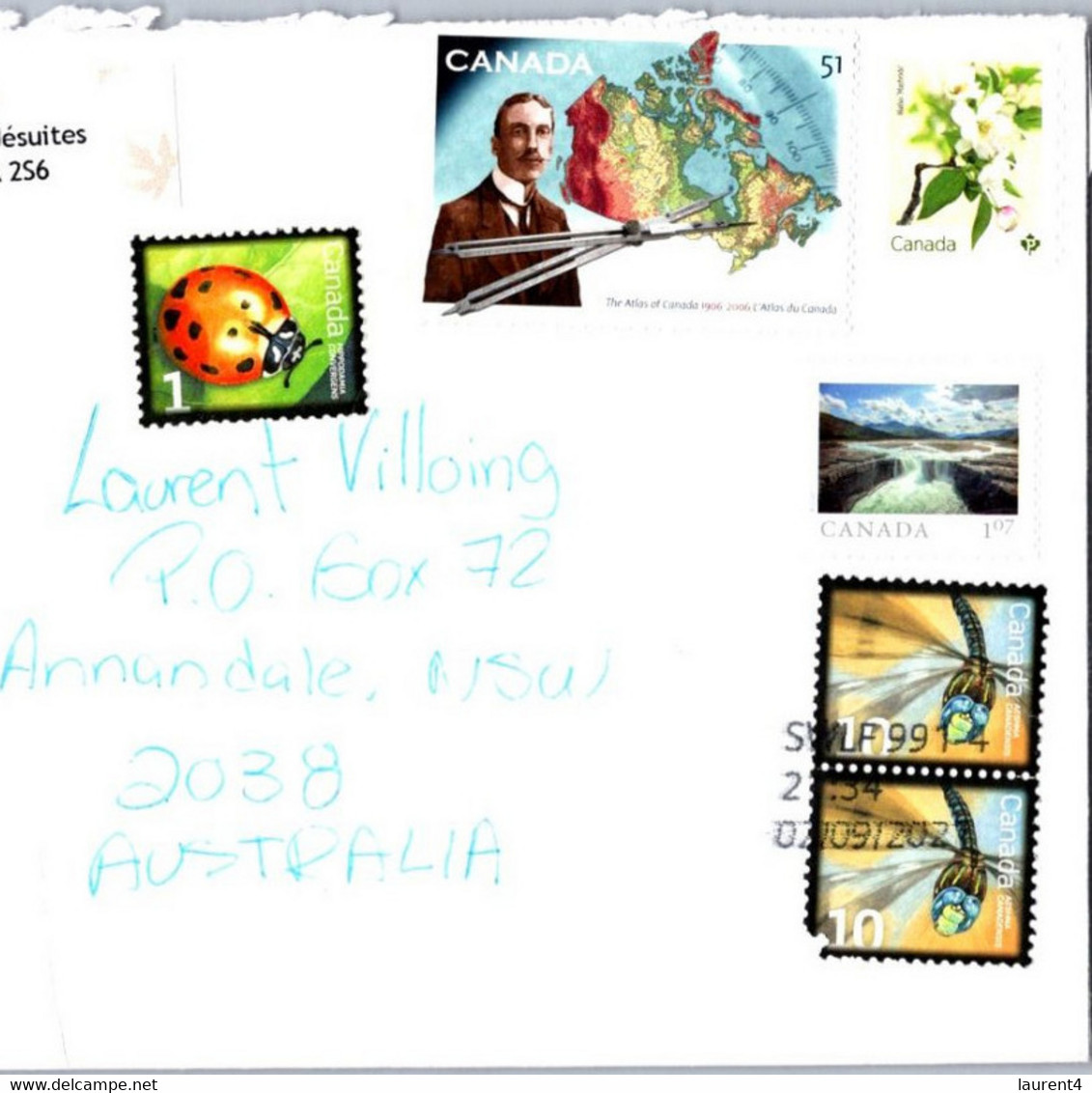 (1 A 31) Canada Cover Posted To Australia During COVID-19 - Multiple Stamps - Storia Postale