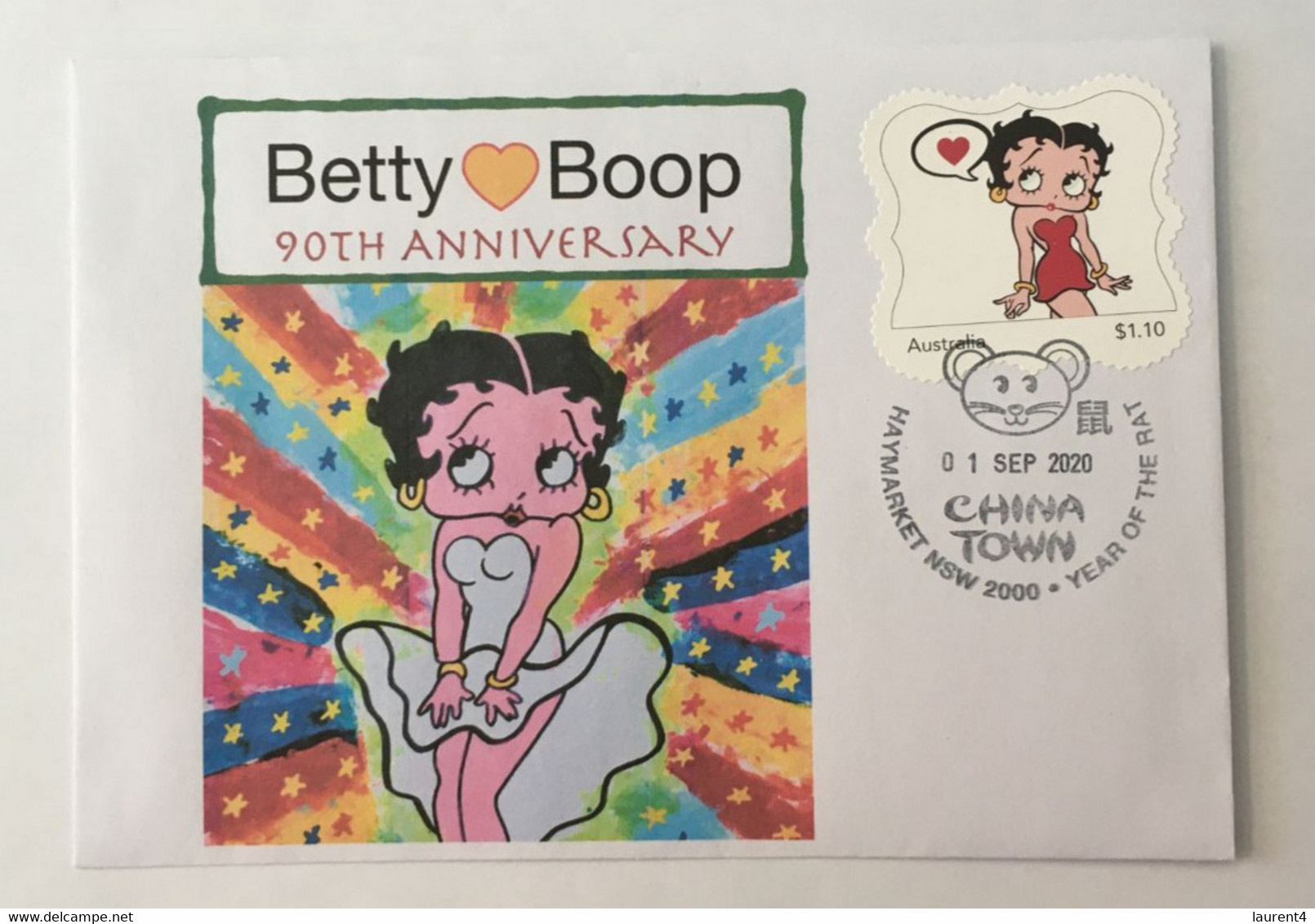 12-9-2021 - Australia - Betty Boop 90th Anniversary - 1 Presetation Folder + 1 FDI 1st September 2020  Cover - Presentation Packs