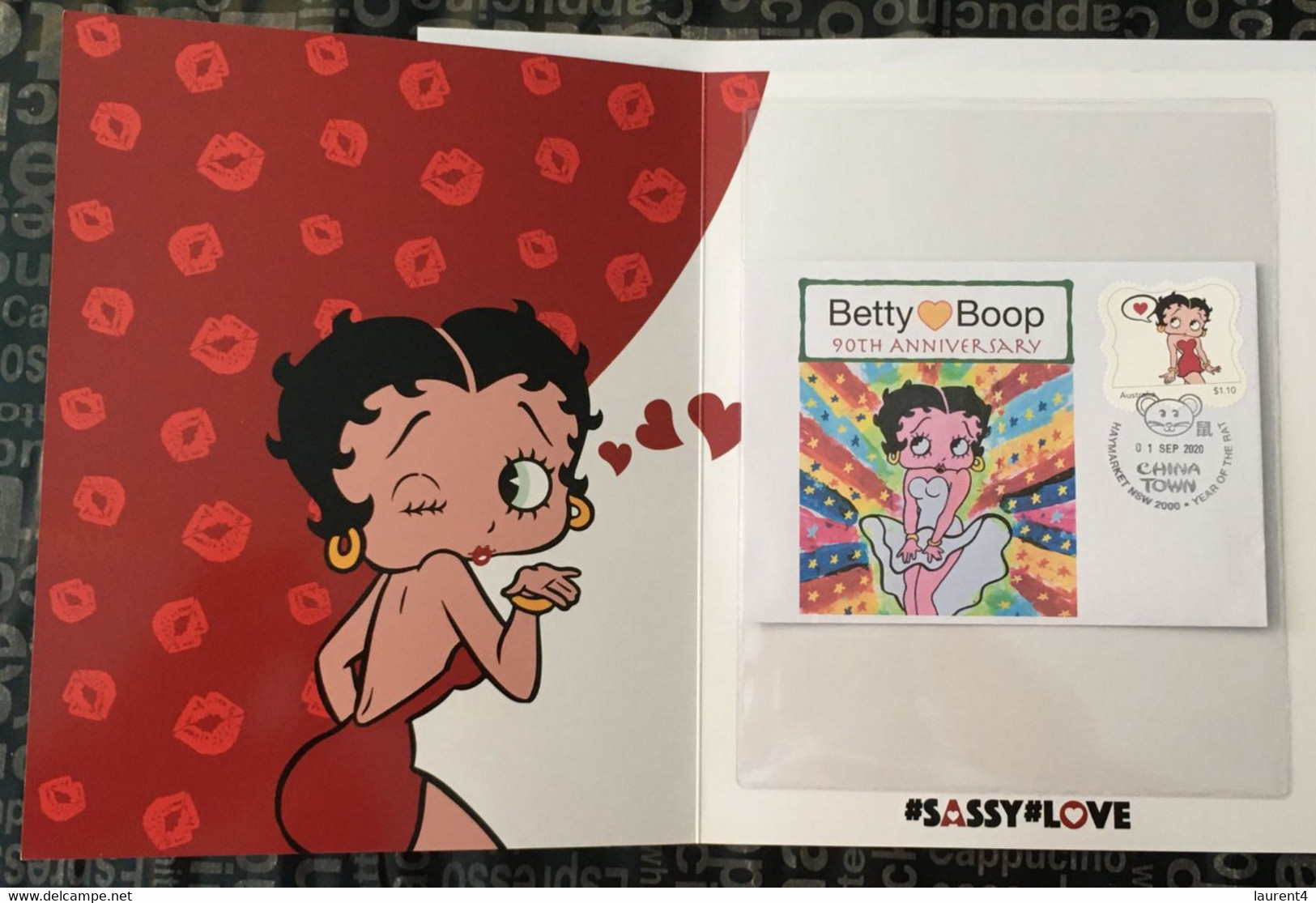 12-9-2021 - Australia - Betty Boop 90th Anniversary - 1 Presetation Folder + 1 FDI 1st September 2020  Cover - Presentation Packs