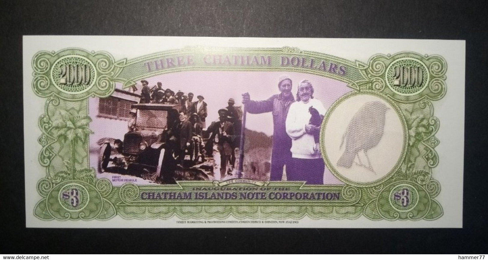 New Zealand 1999: Chatham Islands 3 Dollars UNC - Nieuw-Zeeland