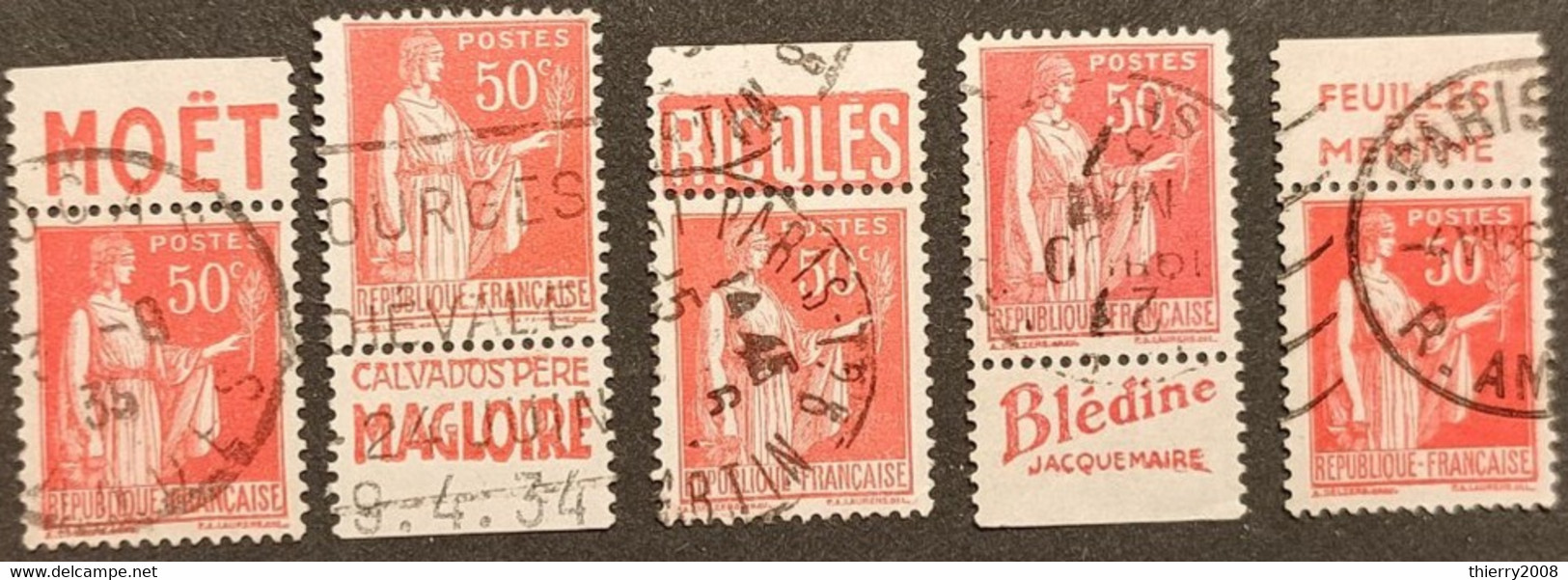 Timbres De Carnets  N° 283 (différents Types) Avec Oblitération D'Epoque  TB - Otros & Sin Clasificación