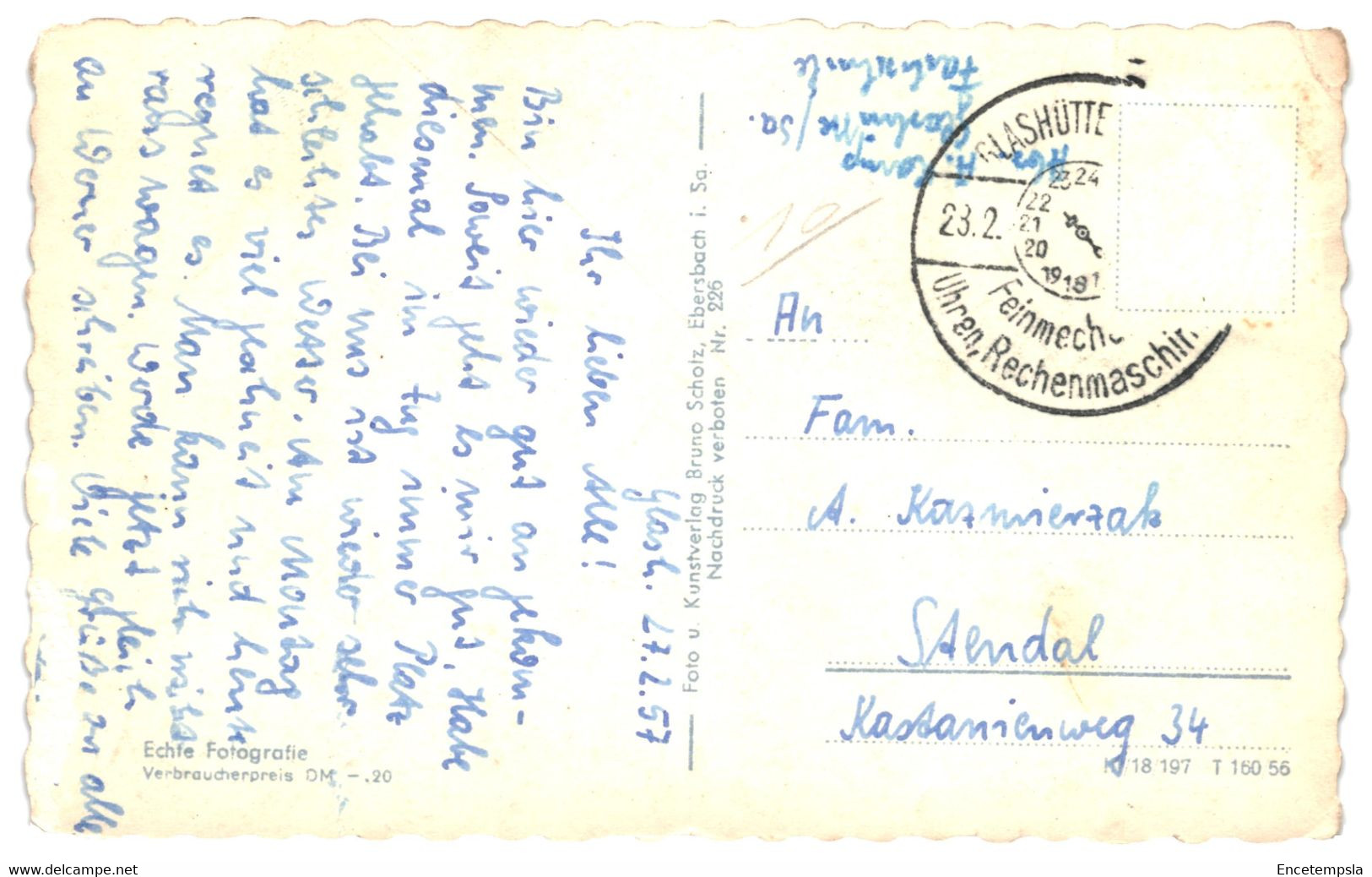 CPSM - Carte Postale - Germany-Glashütte 1957  VM37415 - Glashütte