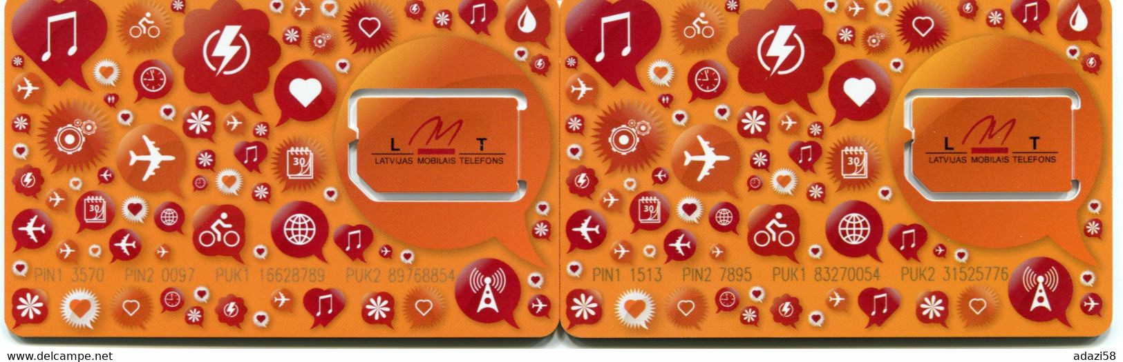 LATVIA  LMT Mobile Operator / 2 Mint GSM Sim-cards With Different Chips /issues Of 2010 - Lettland