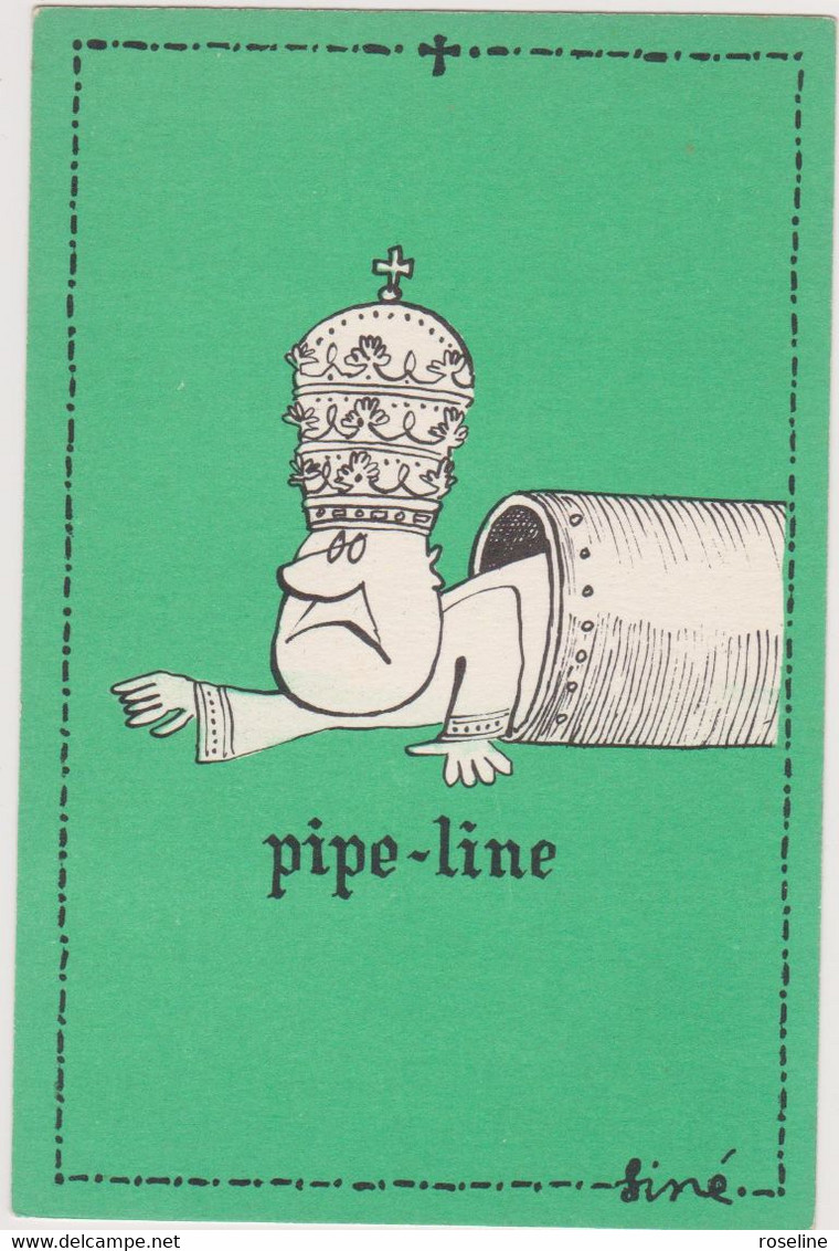 SINE  Ed Pulcinella  - Série Pape Pape Pipe Line - CPSM  10.5x15 TBE Neuve - Sine