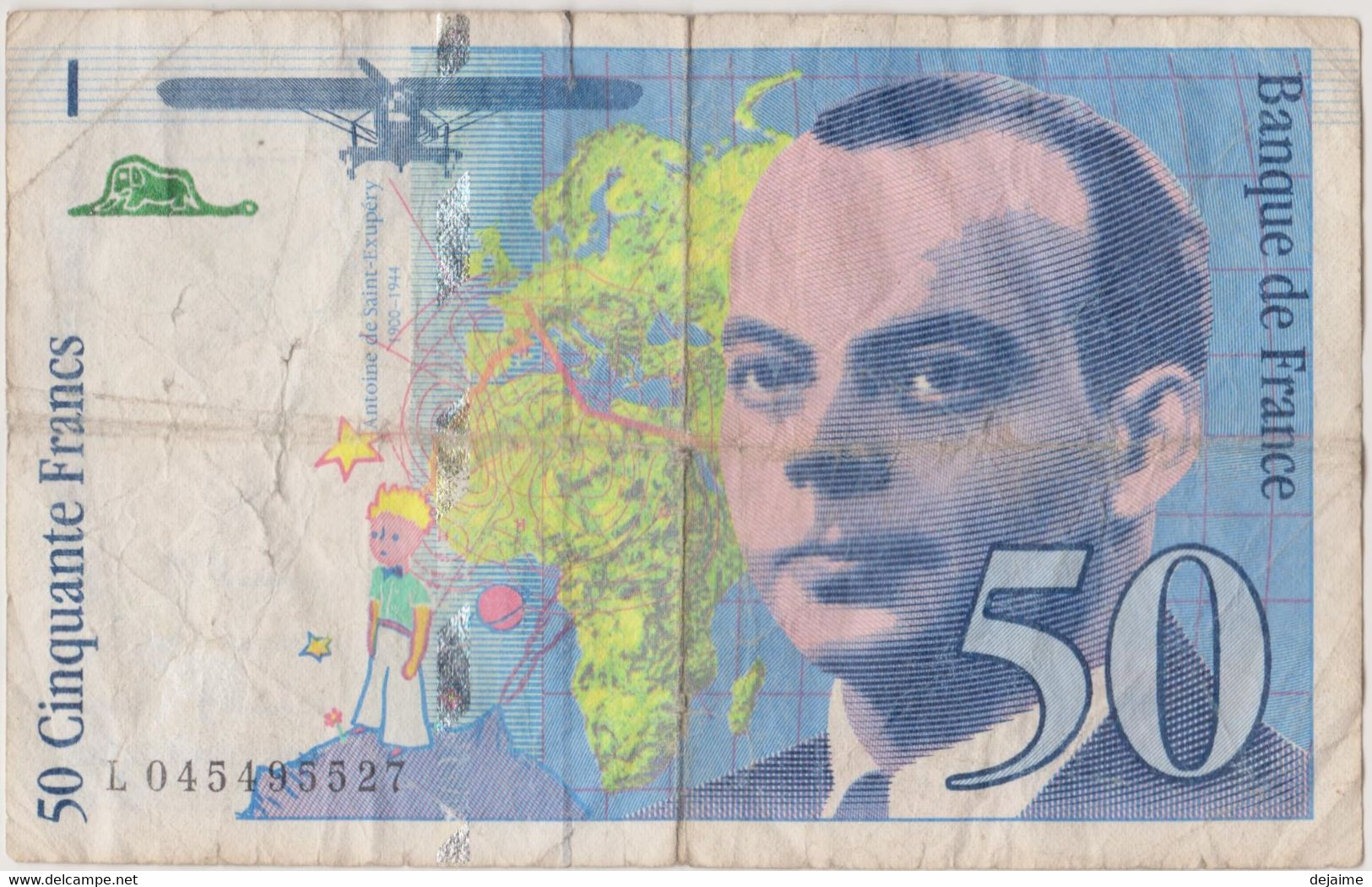 FRANCE : BILLET 50 Cinquante FRANCS - 1997 - Antoine De Saint-Exupéry - 50 F 1992-1999 ''St Exupéry''