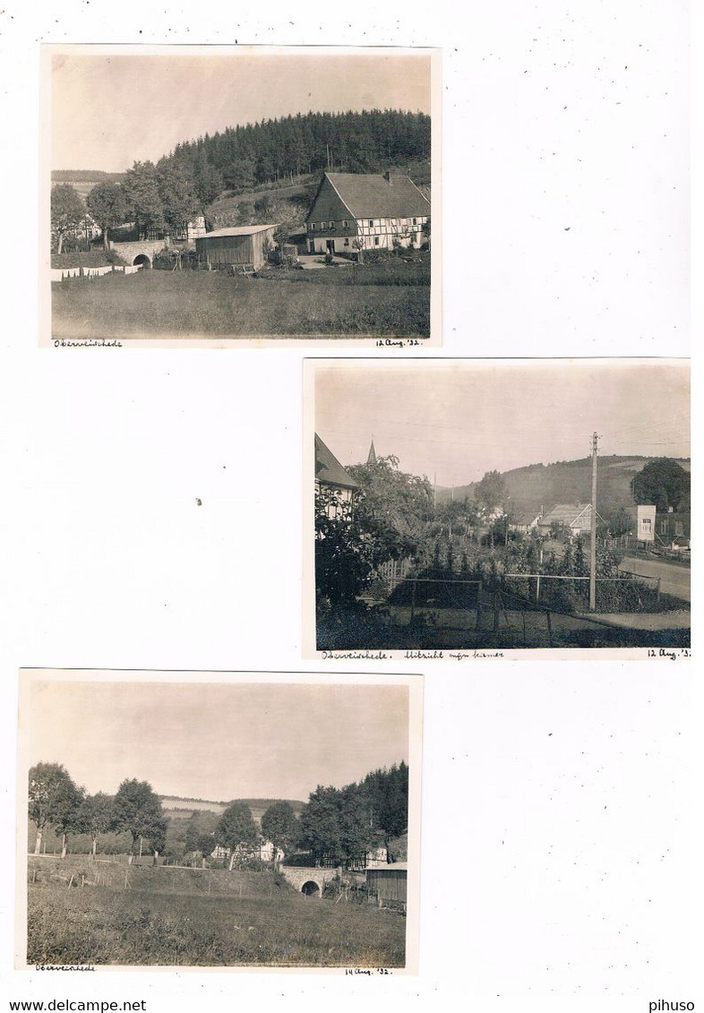 D-12960  OBERVEISCHEDE : 3 X PHOTO  With Panorama (11,5x 8,5 Cm ) - Olpe