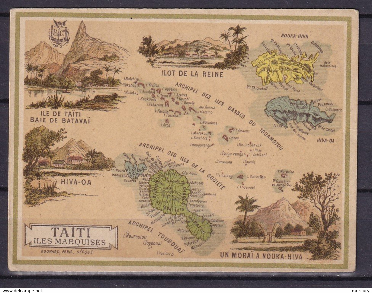 TAHITI - Carte Illustrée Avec Texte Au Dos éditée Par Hachette - Tahití