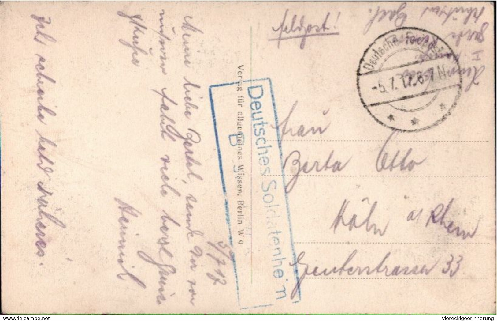 !  Alte Ansichtskarte Brest Litowsk, Feldpost, 1917 - Weißrussland