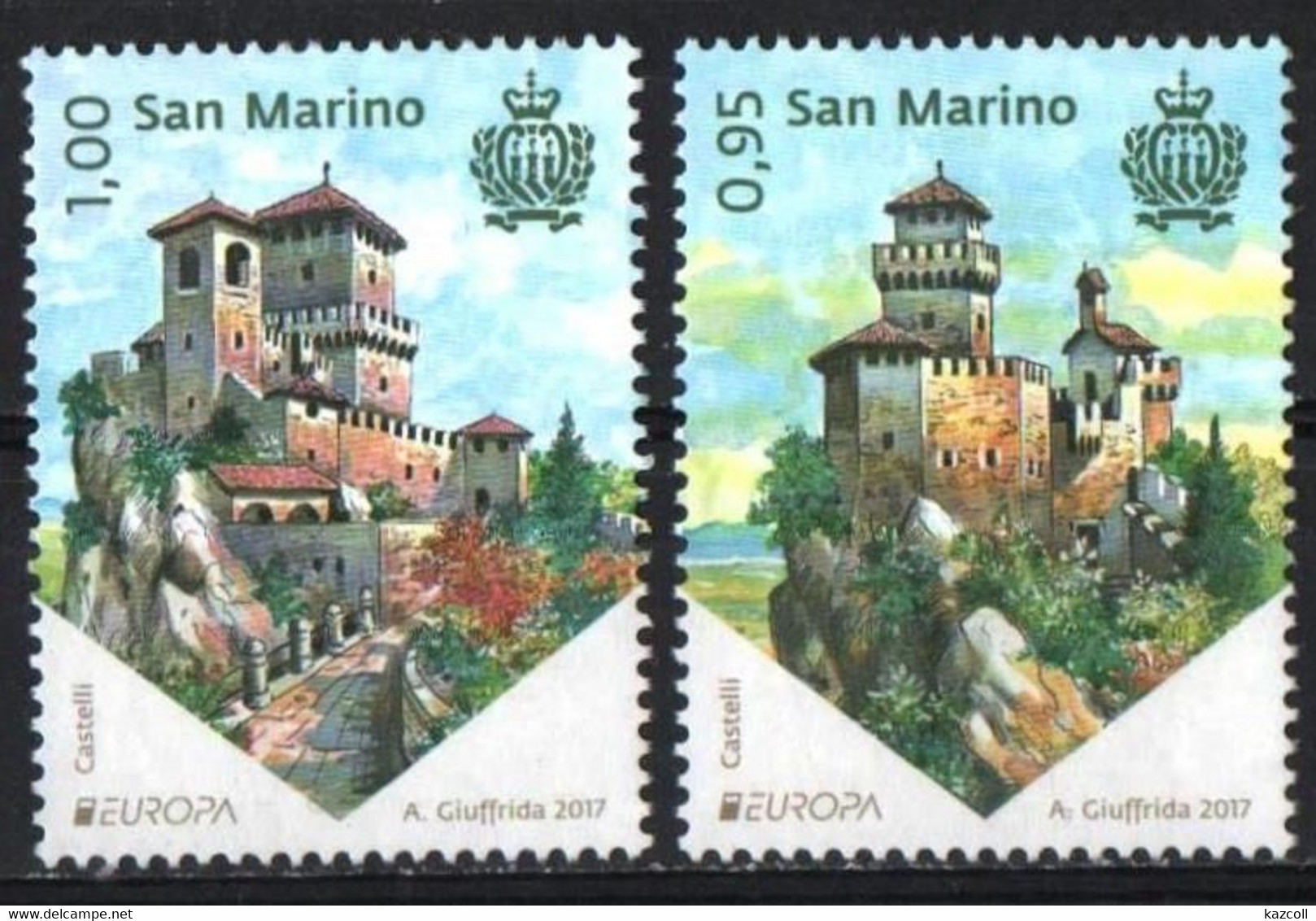 San Marino 2017. Europa - CEPT. Castelli. Architecture.   MNH - Neufs
