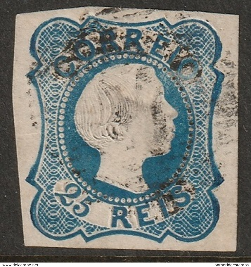 Portugal 1856 Sc 10 Mi 10II Yt 11 Used Small Thin - Oblitérés