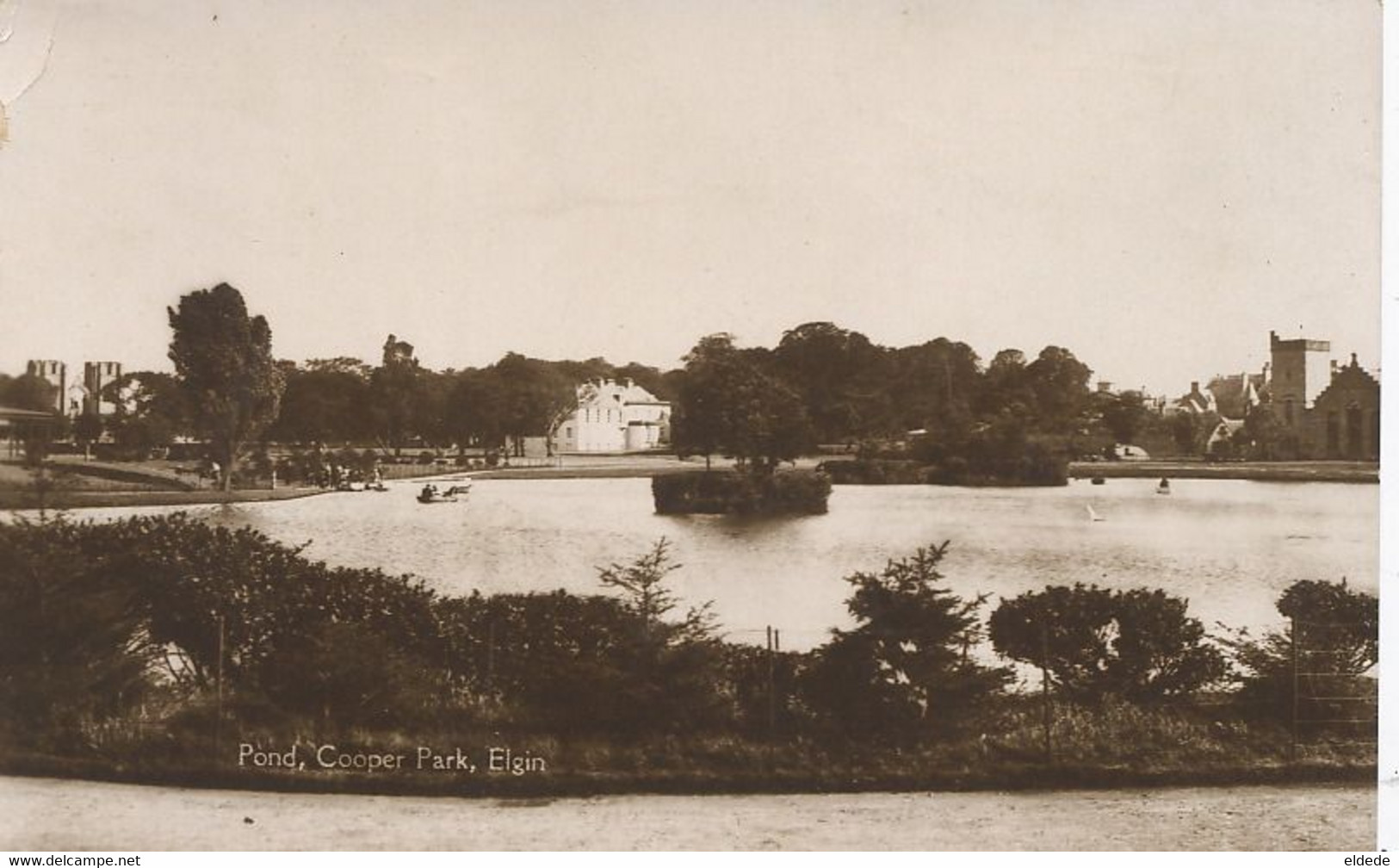 Real Photo Elgin Pond Cooper Park - Moray