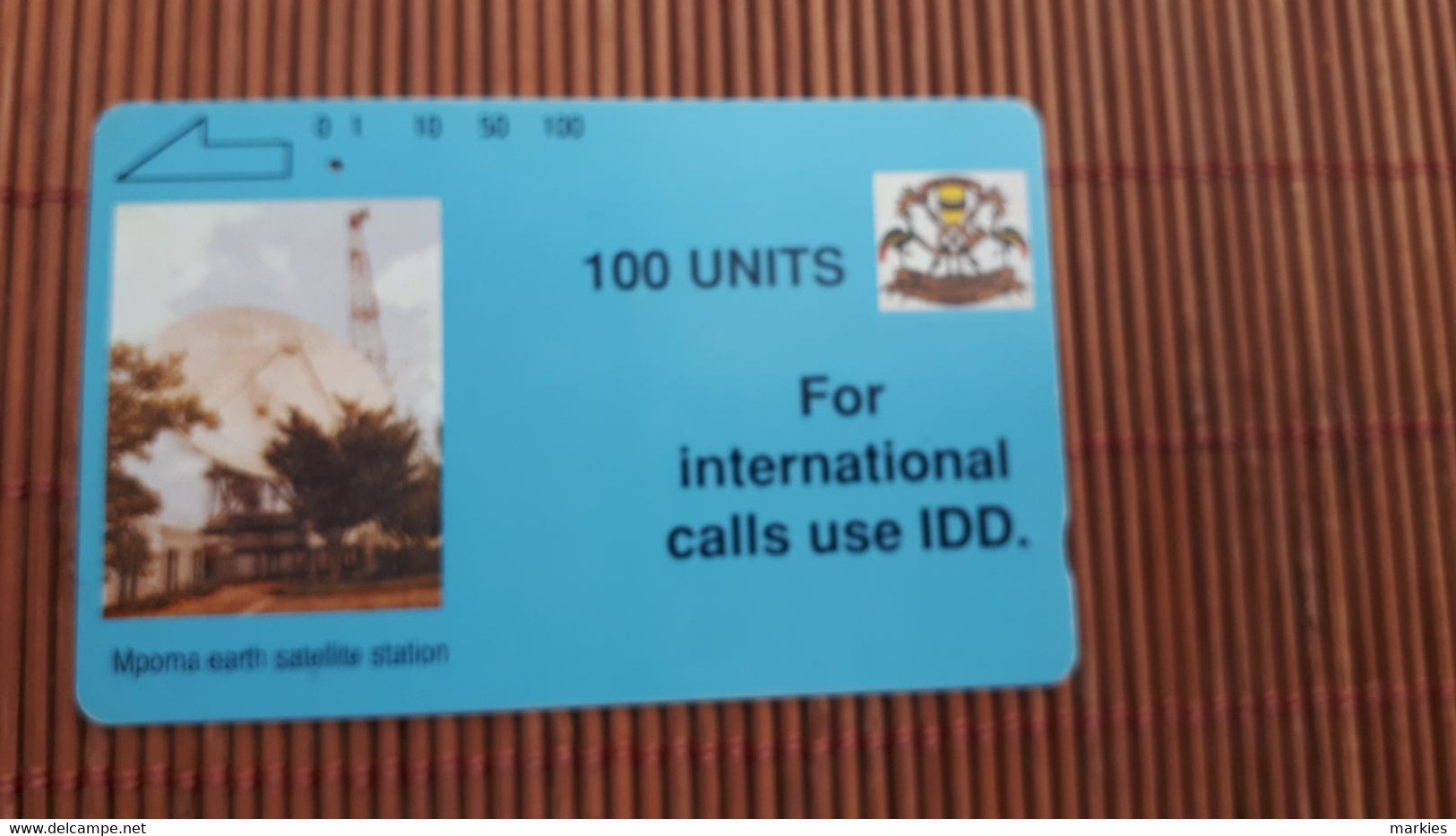 1 Phonecard 100 UNITS  UGANDA USED Rare - Uganda