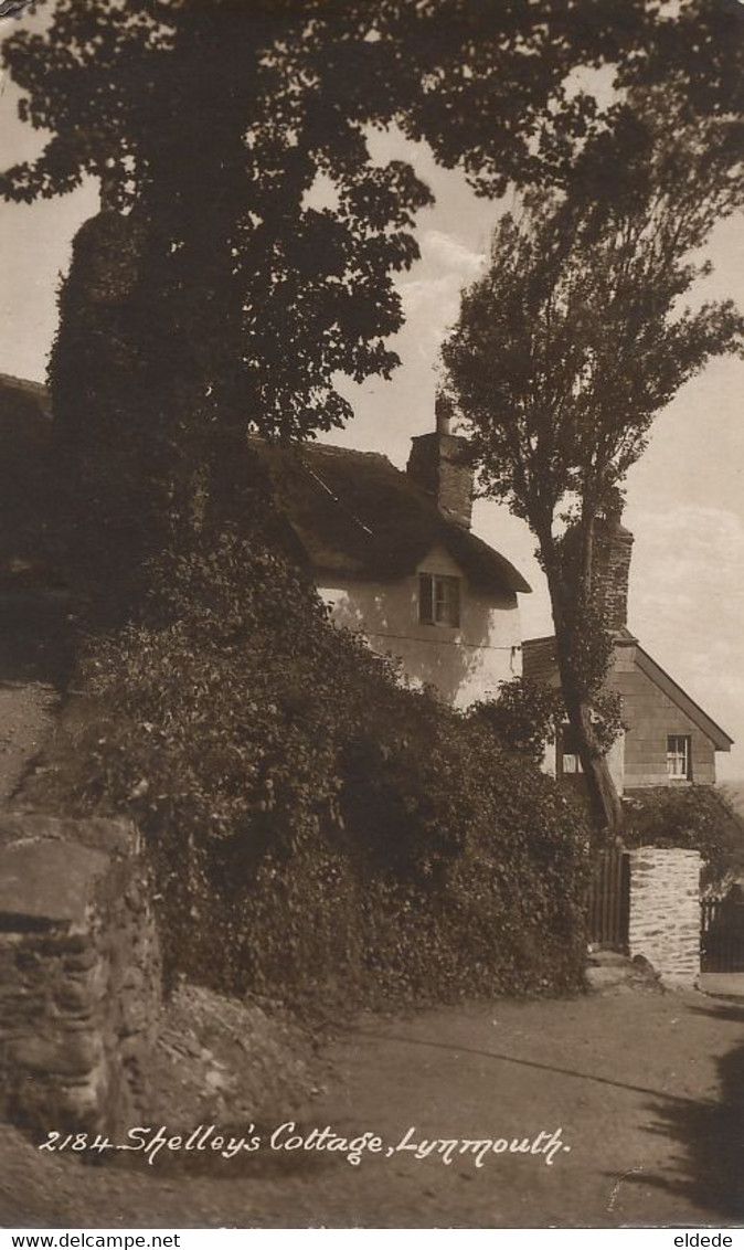 Real Photo Lynmouth Shelley's Cottage  P. Used Lynton - Lynmouth & Lynton