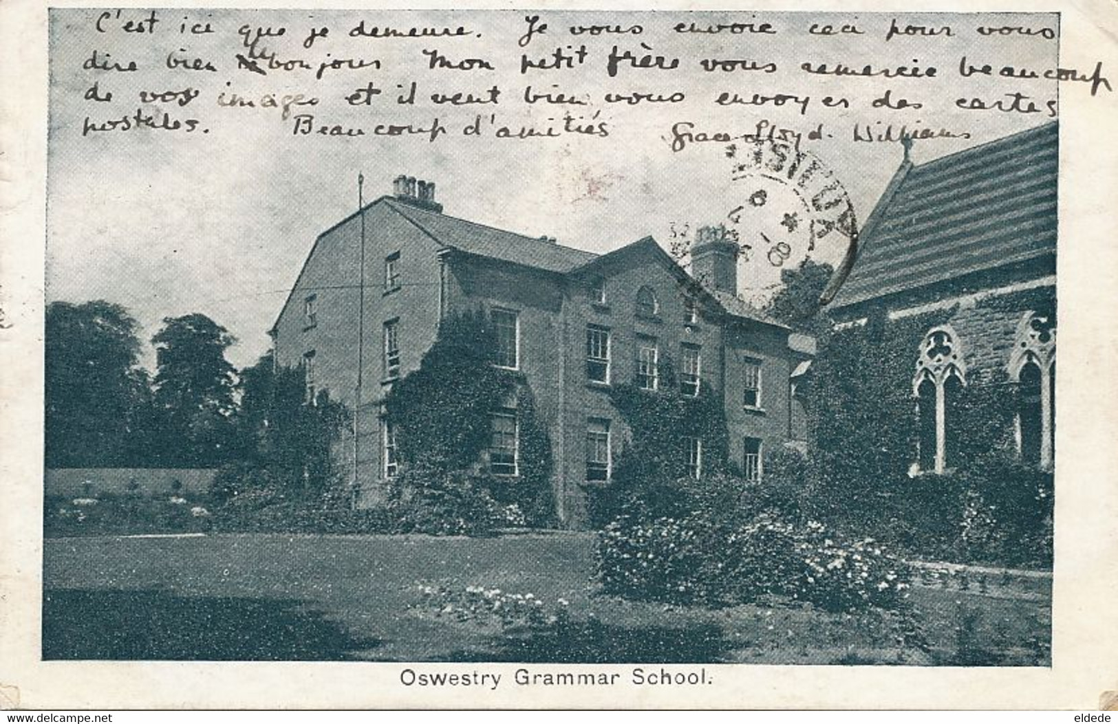 Oswestry Grammar School  P. Used To Lisieux Calvados - Shropshire