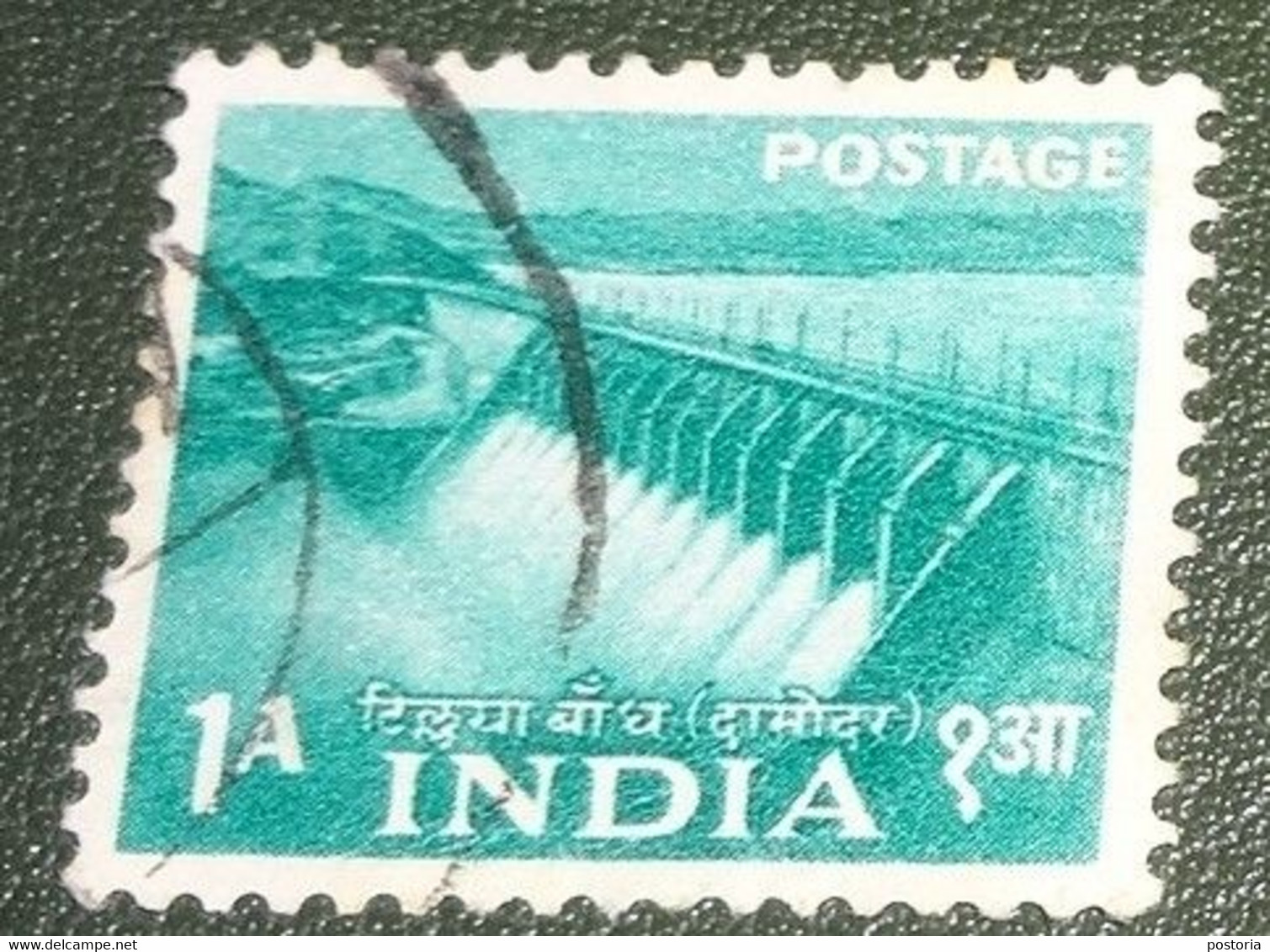 India - 1955 - Gebruikt  - Cancelled - Landbouw En Industrie - Damodar Valley Stuwdam - Usados