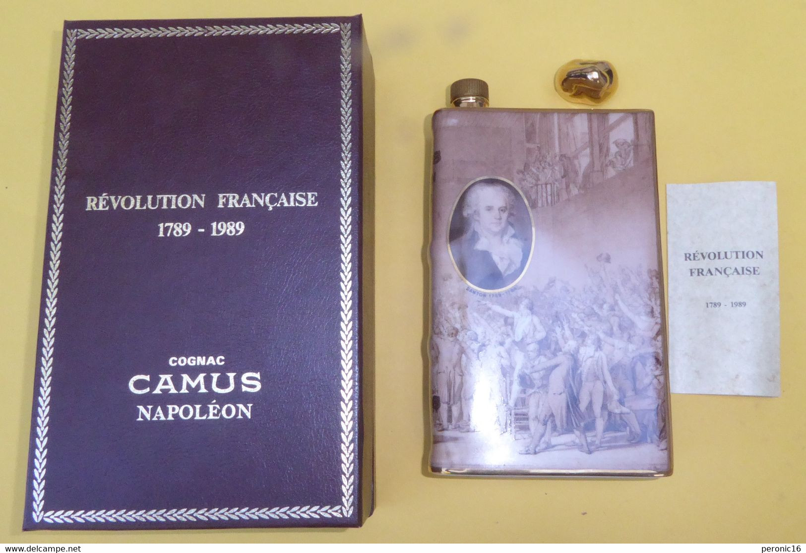 NAPOLEON Cognac CAMUS - Révolution Française - 1789-1989 Livre En Porcelaine De Limoges Dans Son Coffret - Licor Espirituoso