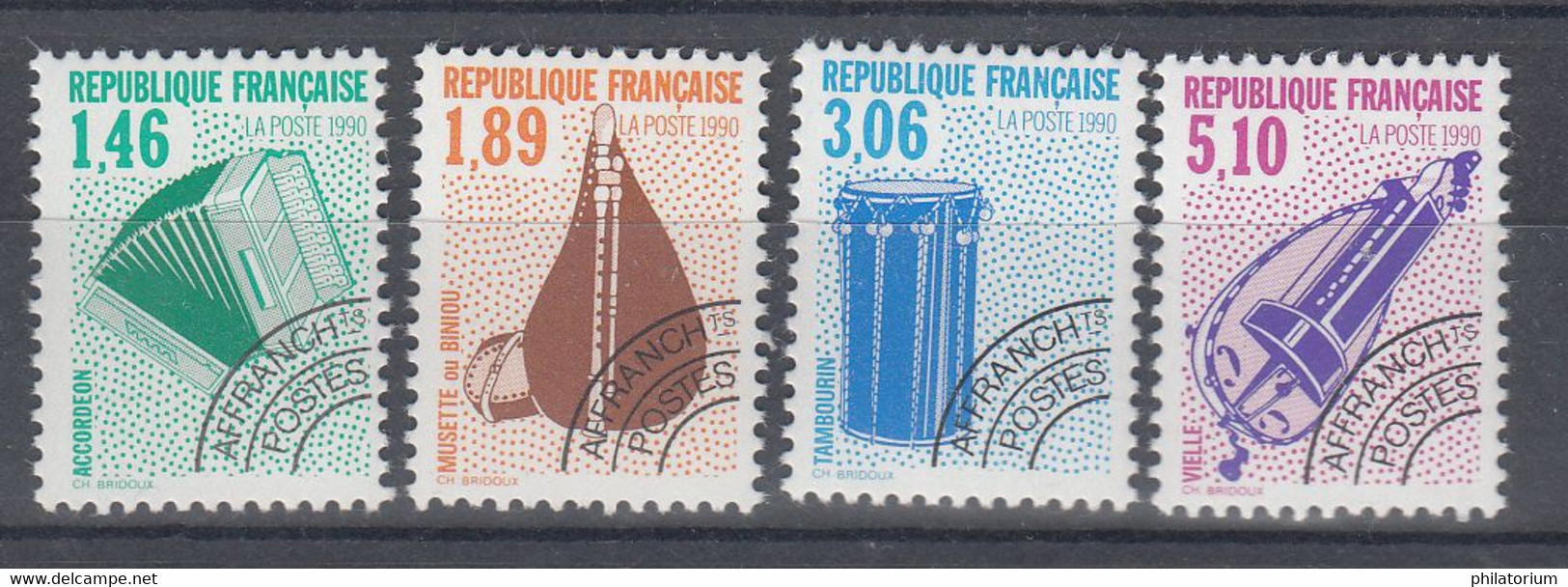 France Timbres ** Préoblitérés N° Yvert  206, 207, 208, 209, Dentelés 13, Préo, Préoblitéré, - 1989-2008