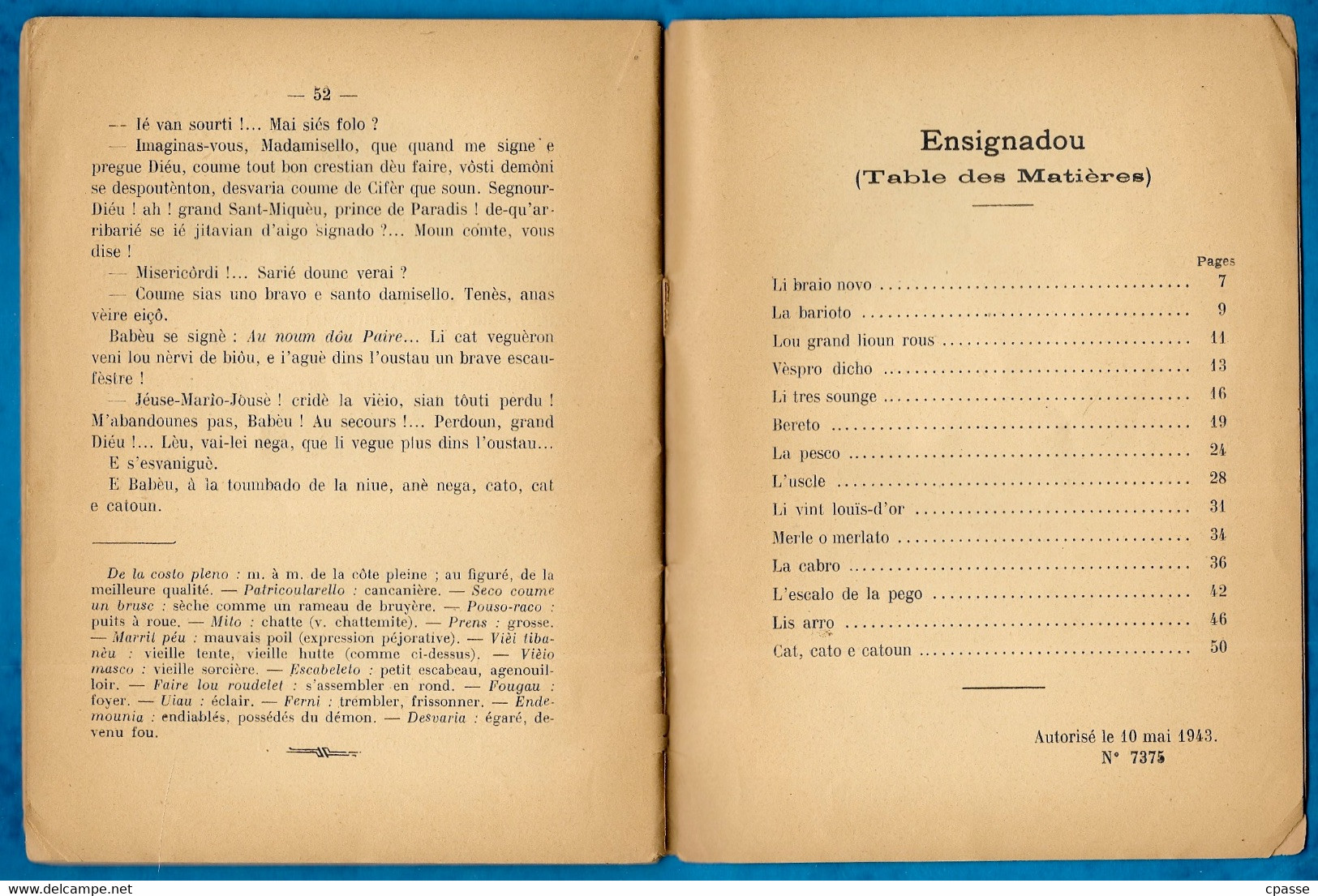 Editions Scolaires Du "Porto-Aigo" "QUATORZE CONTES De ROUMANILLE" Texte Provençal Annoté ** Langue Provence 13 - School