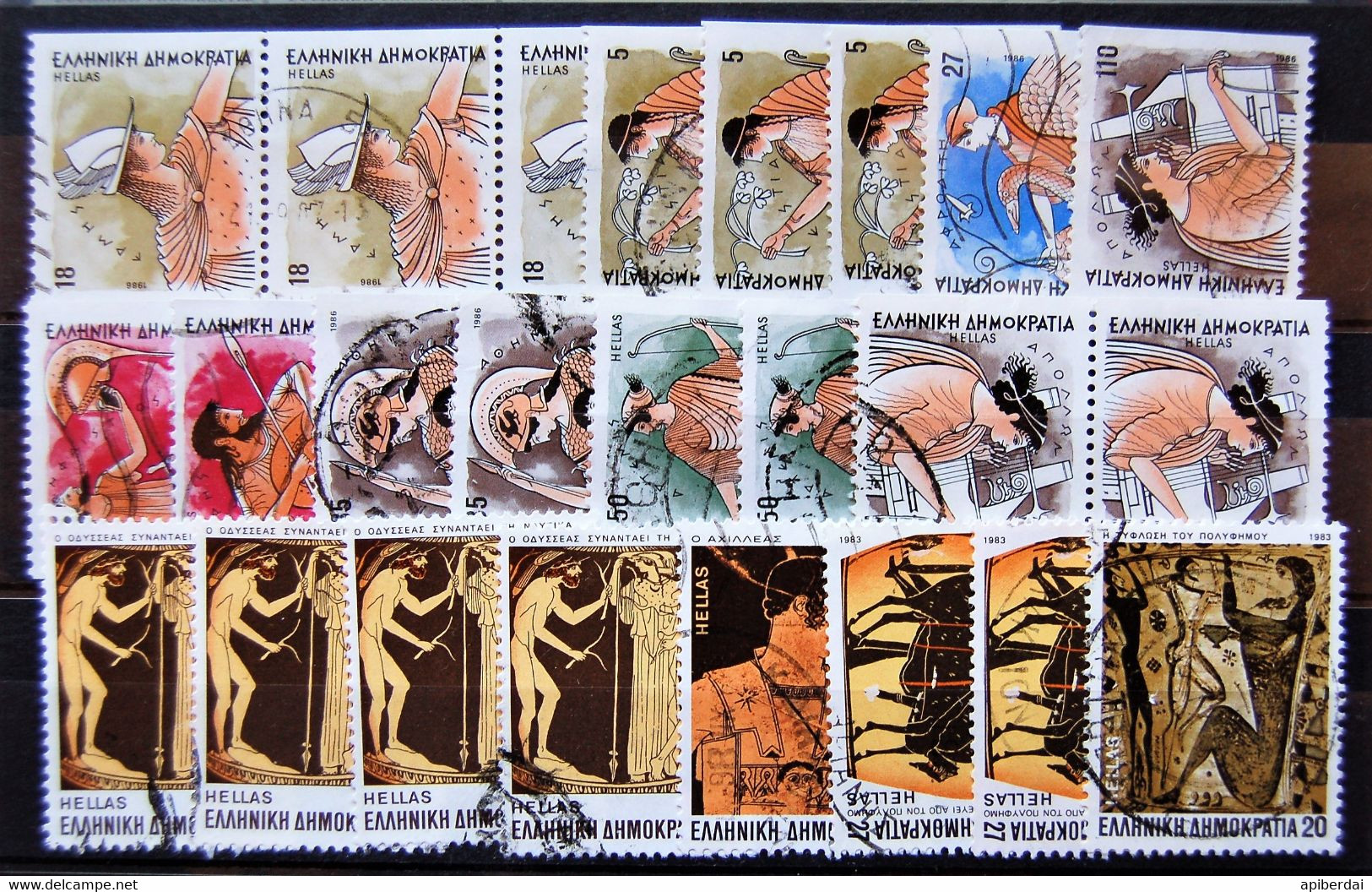 Grece Greece  - Small Batch Of 24 Stamps Used (oblitérés) - Used Stamps