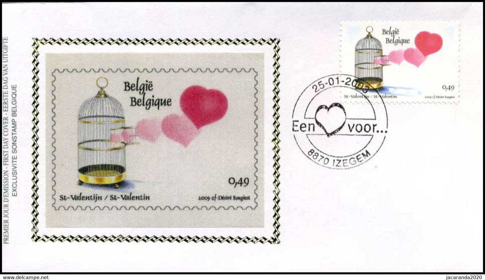 3155 - FDC Zijde - Een Hart Voor ... #6 - 2001-2010