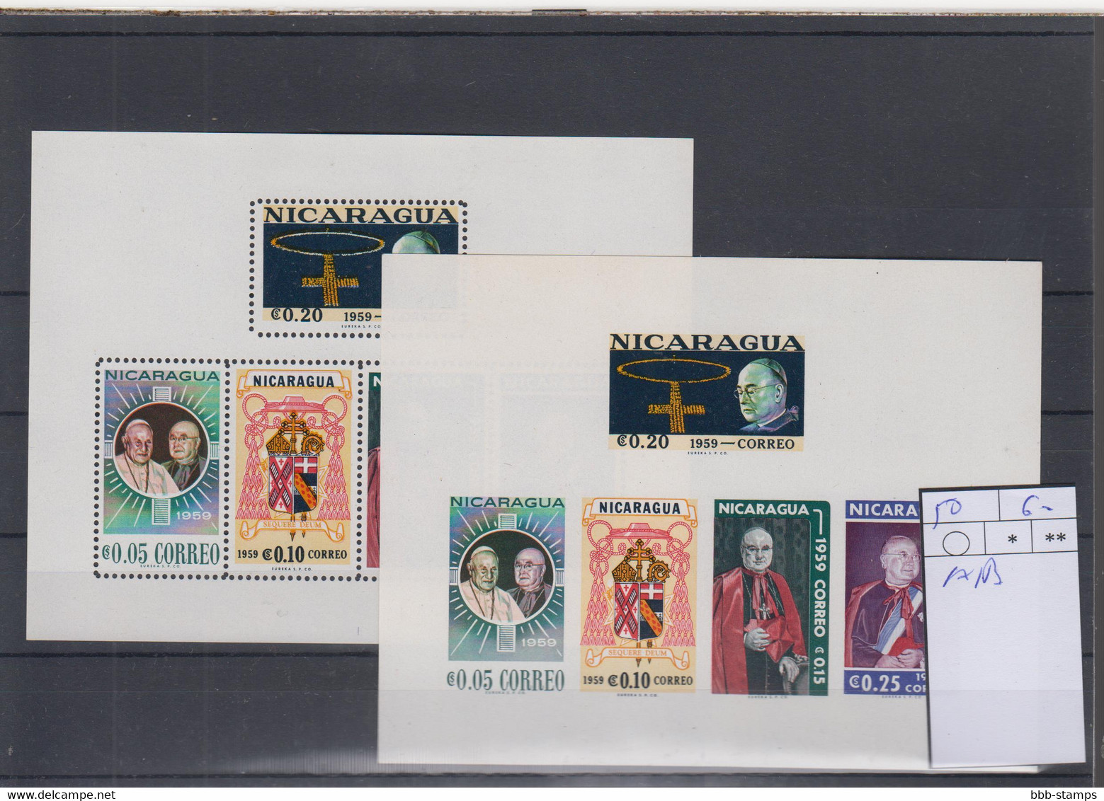 Nicaragua Michel Cat.No. Mnh/** Sheet 50 A/B - Nicaragua