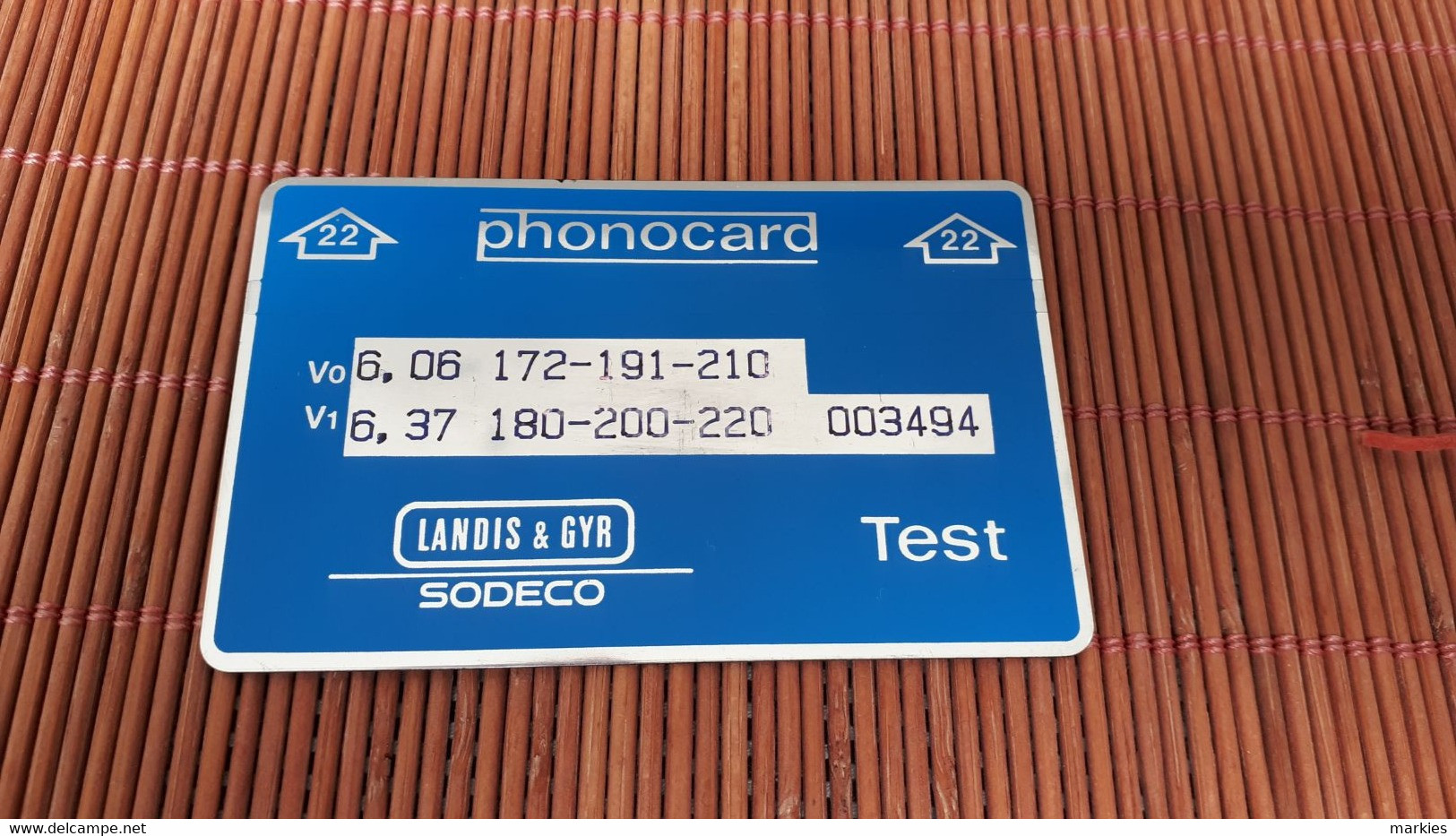 Landis & Gyr Test Card Very Rare - Test & Dienst